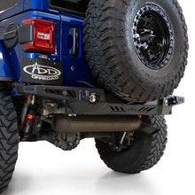 Addictive Desert Designs Jeep JL 2018 - Up Stealth Fighter Rear Bumper With D Ring Mounts And Mounts For 2 Cube Lights In Hammer Black With Satin Black Panels - R960181280103