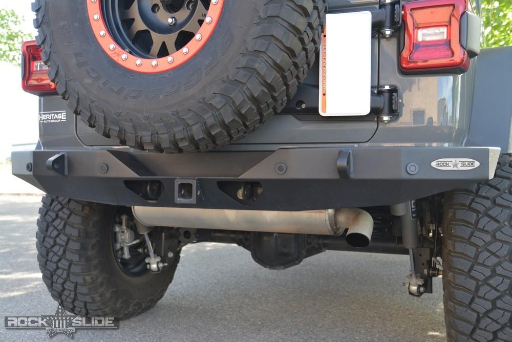 Rock Slide Engineering Jeep JL Full Rear Bumper For 18-Pres Wrangler JL No Tire Carrier Rigid Series (2018-2020 Wrangler) - RB-F-101-JL