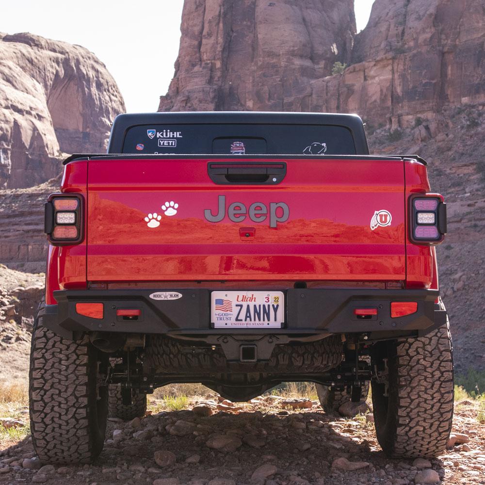 Rock Slide Engineering Gladiator Full Rear Bumper For 20-Pres Jeep Gladiator No Tire Carrier Rigid Series (2020 Gladiator) - RB-F-101-JT