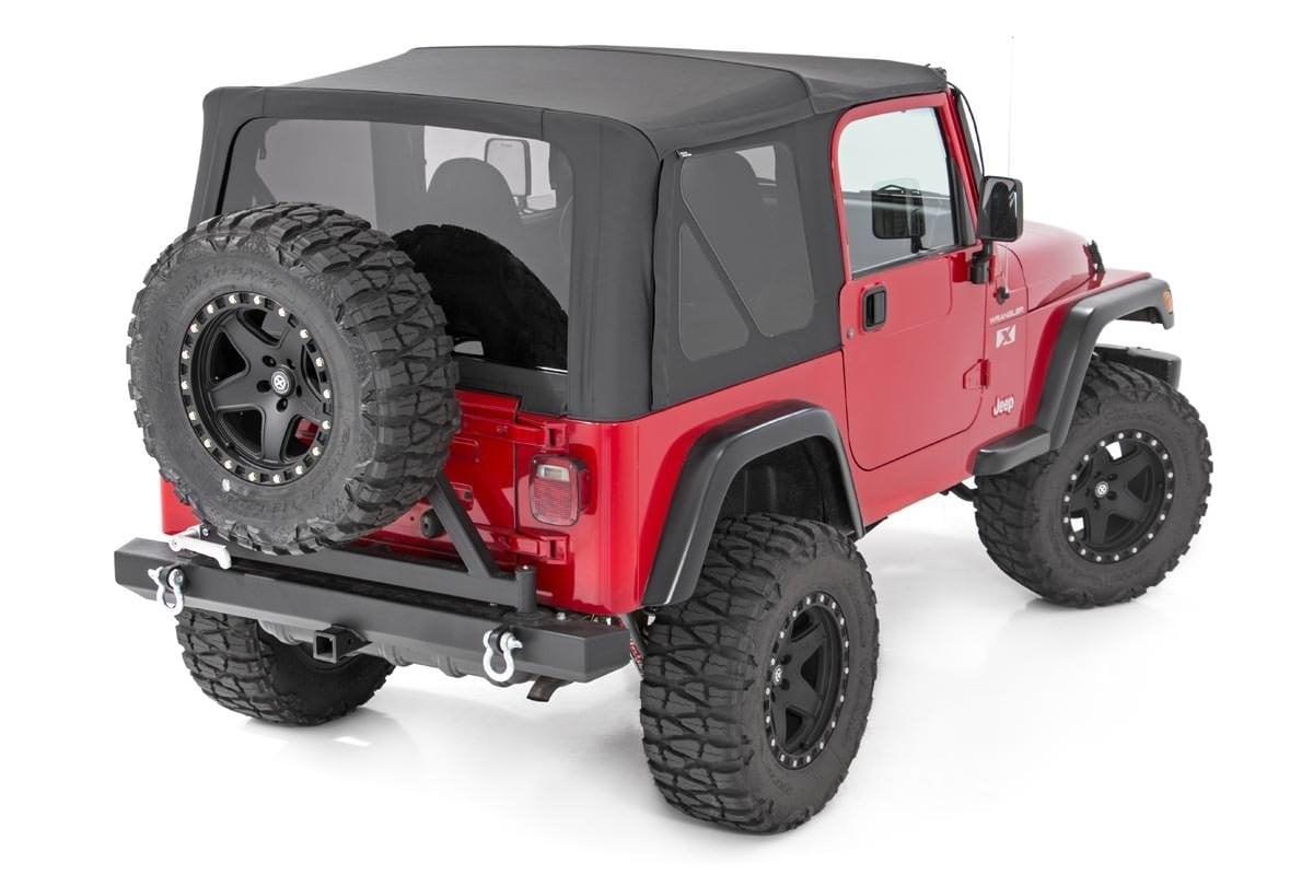 Rough Country Jeep Replacement Soft Top, Black (97-06 TJ Wrangler Full Steel Doors) (1997-2006 Wrangler) - RC85020.35