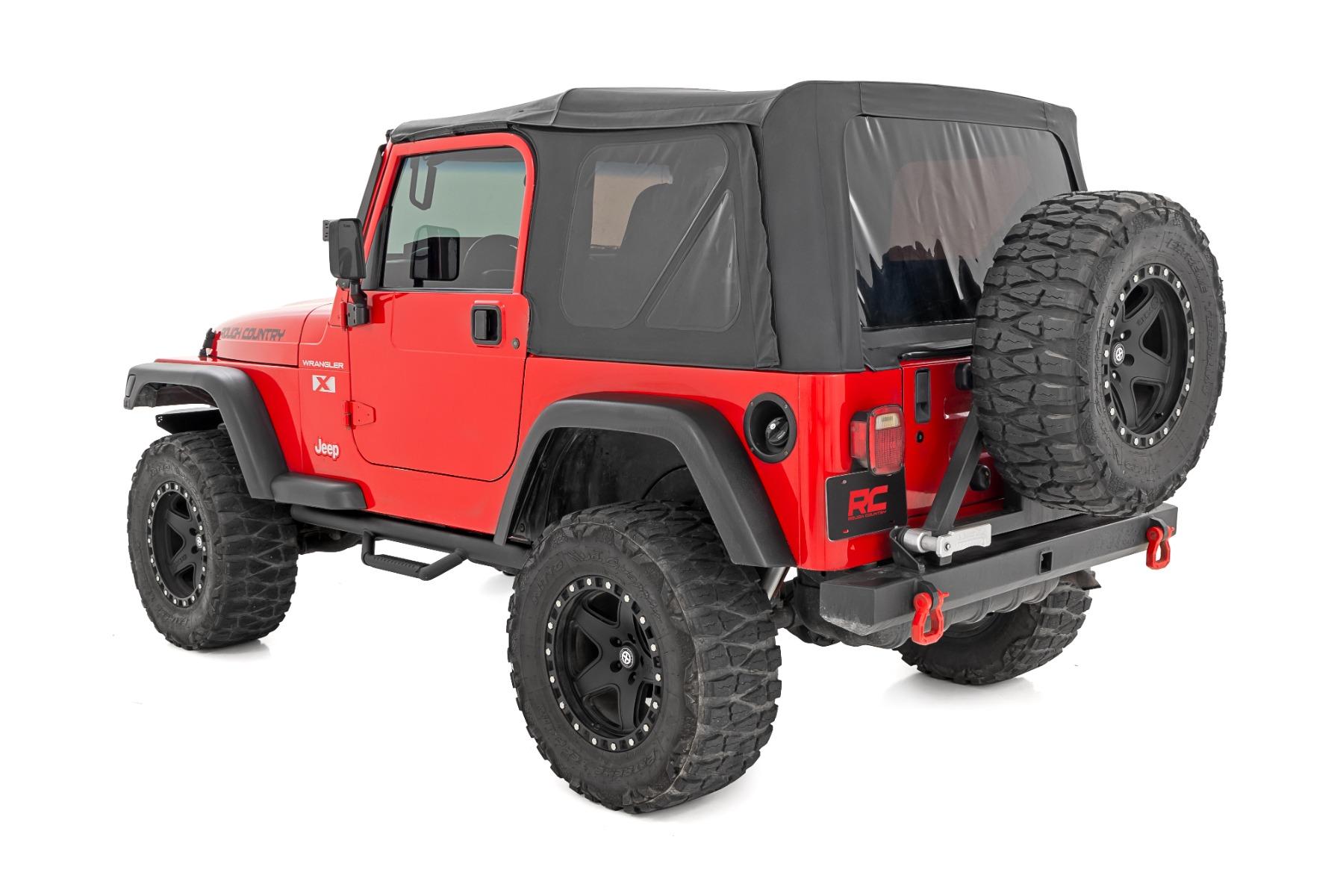 Rough Country Nerf Steps Full Length Jeep Wrangler TJ 4WD (1997-2006) (1997-2006 Wrangler) - RCJ9746A