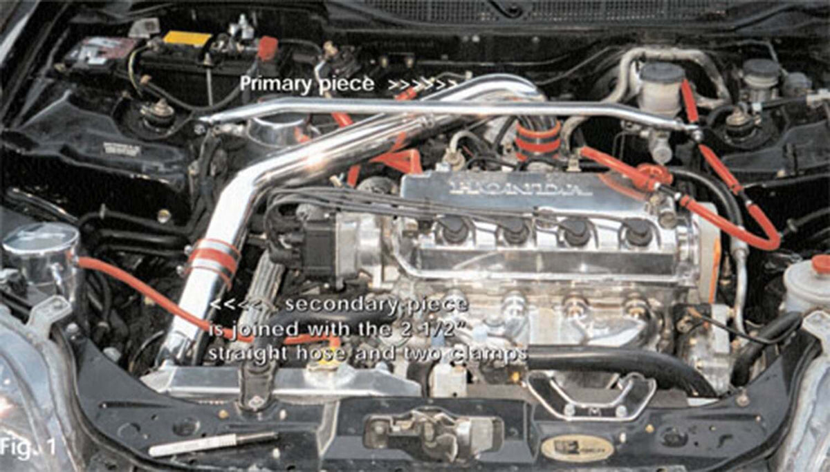 Injen RD cold air intake system with SuperNano-Web Dry Air filter   (1996-2000 Civic CX, Civic DX, Civic LX 1.6L) - RD1540P