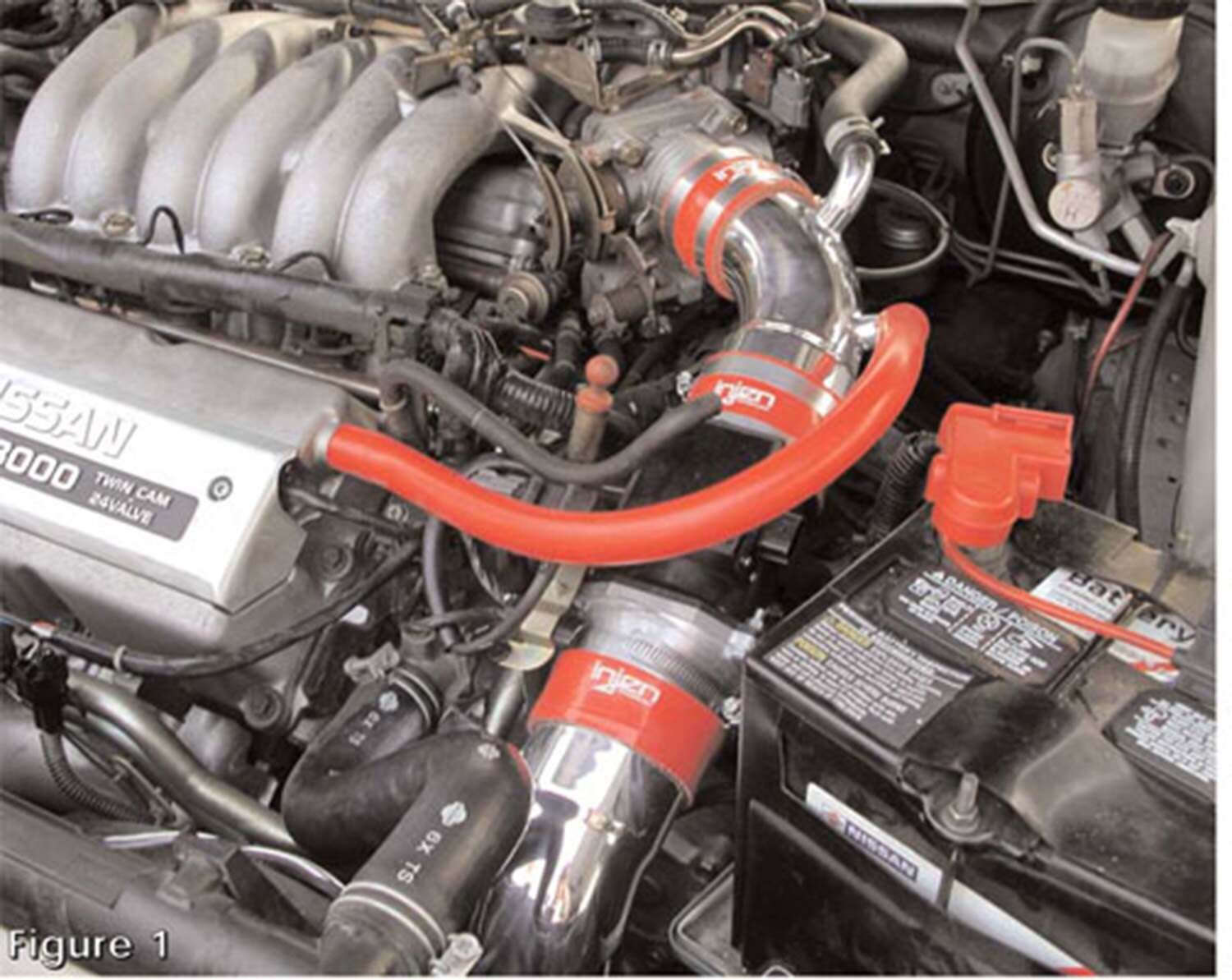Injen RD cold air intake system with SuperNano-Web Dry Air filter   (1994-1996 Maxima 3.0L) - RD1925BLK