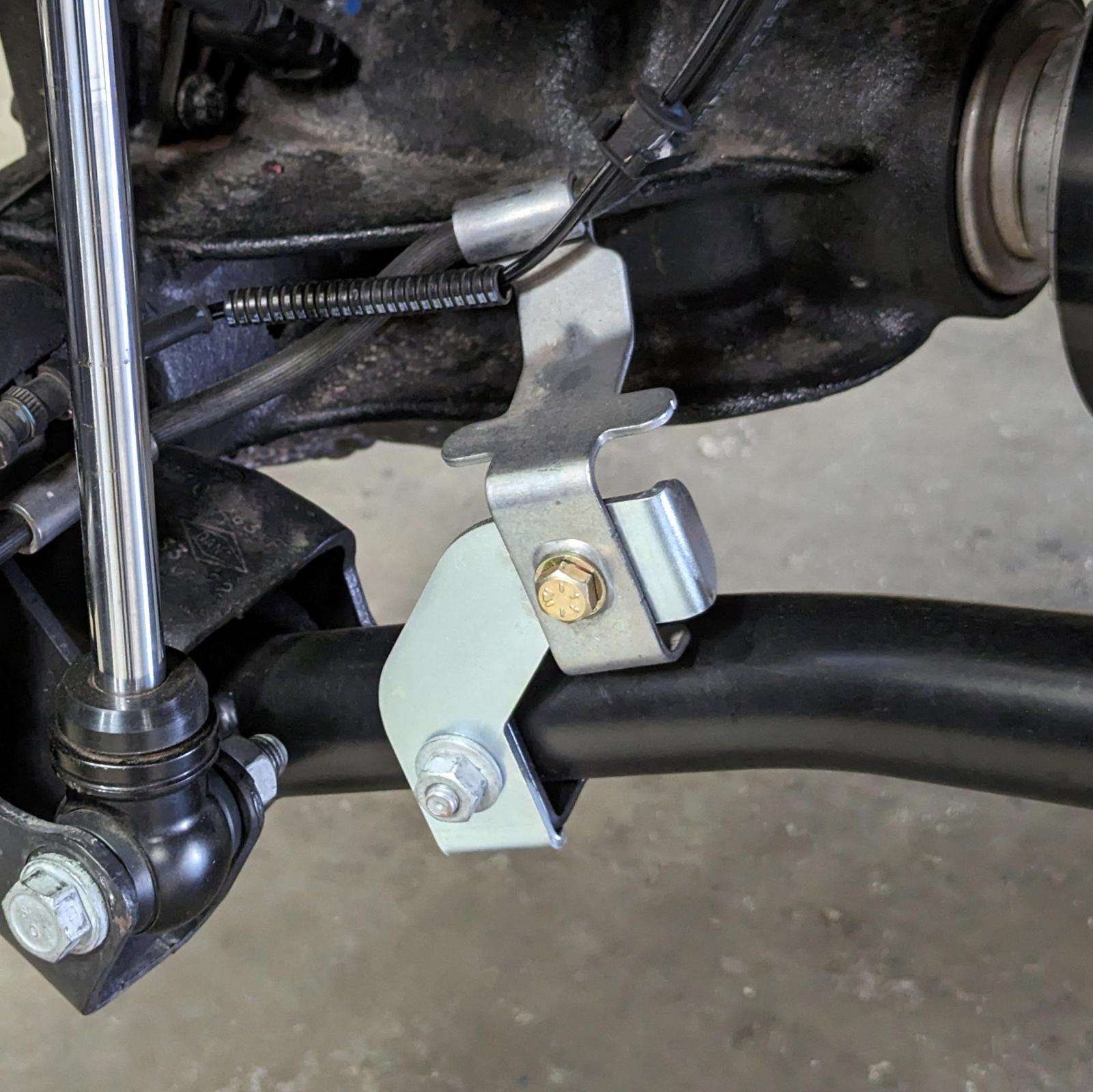 RockJock 4x4 Jeep JL/JT Front Brake Hose Relocation Bracket Kit For 18-Pres Wrangler JL 20-Pres Gladiator JT  - RJ-141300-101