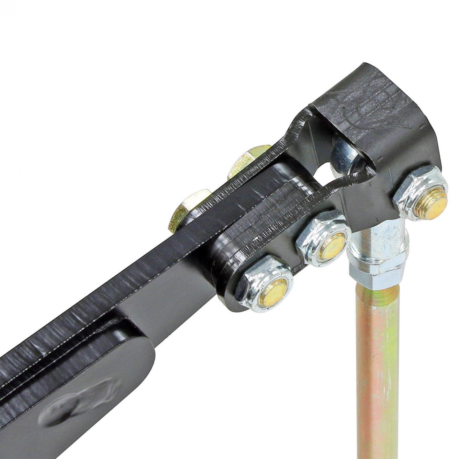 RockJock 4x4 Antirock Double Shear End Link Bracket Kit Extends Arm Length 1.5 Inch Allows up to 1.25 Inch Link Offset Hardware Included Pair - RJ-201000-101