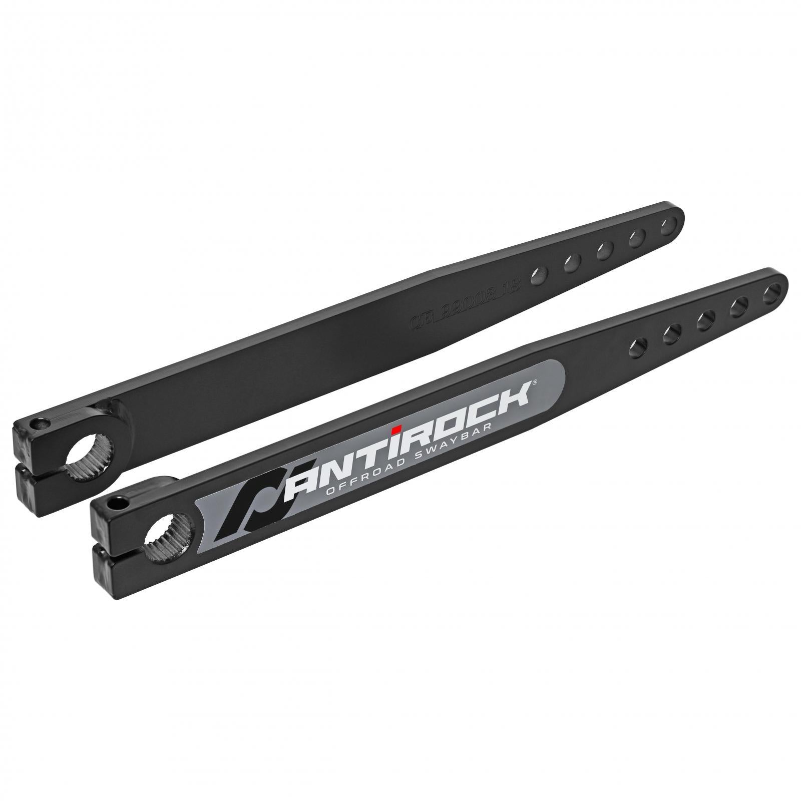 RockJock 4x4 Antirock Fabricated Steel Sway Bar Arms 97-06 Wrangler TJ and LJ Unlimited/XJ/MJ 18 Inch Long OAL 16.195 Inch C-C 5 Holes Includes Stickers Pair - RJ-202007-103