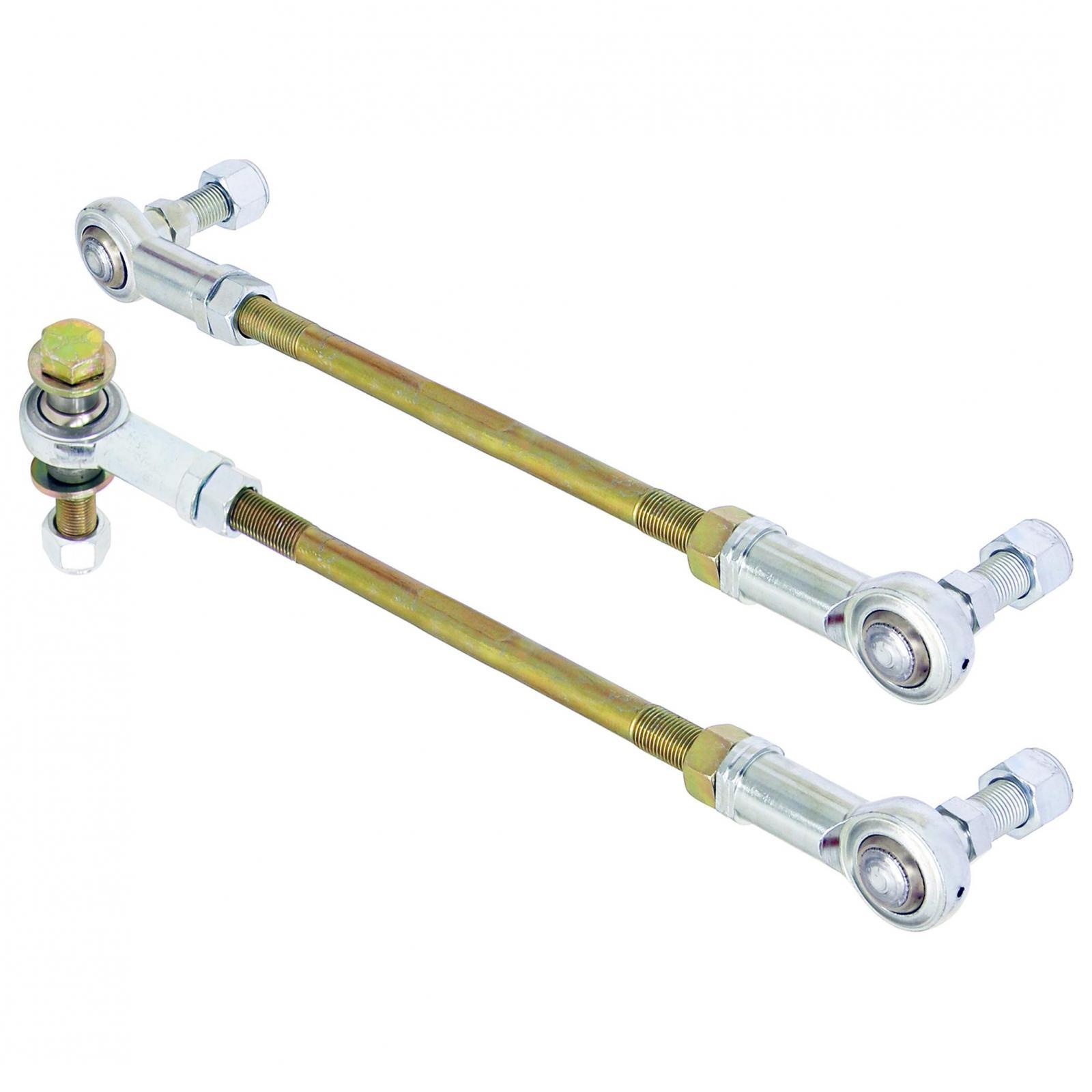 RockJock 4x4 Adjustable Sway Bar End Link Kit for JL/JT Front (8 1/2 Inch Long Rods w/ heim joints and Jam Nuts pair) - RJ-243100-101