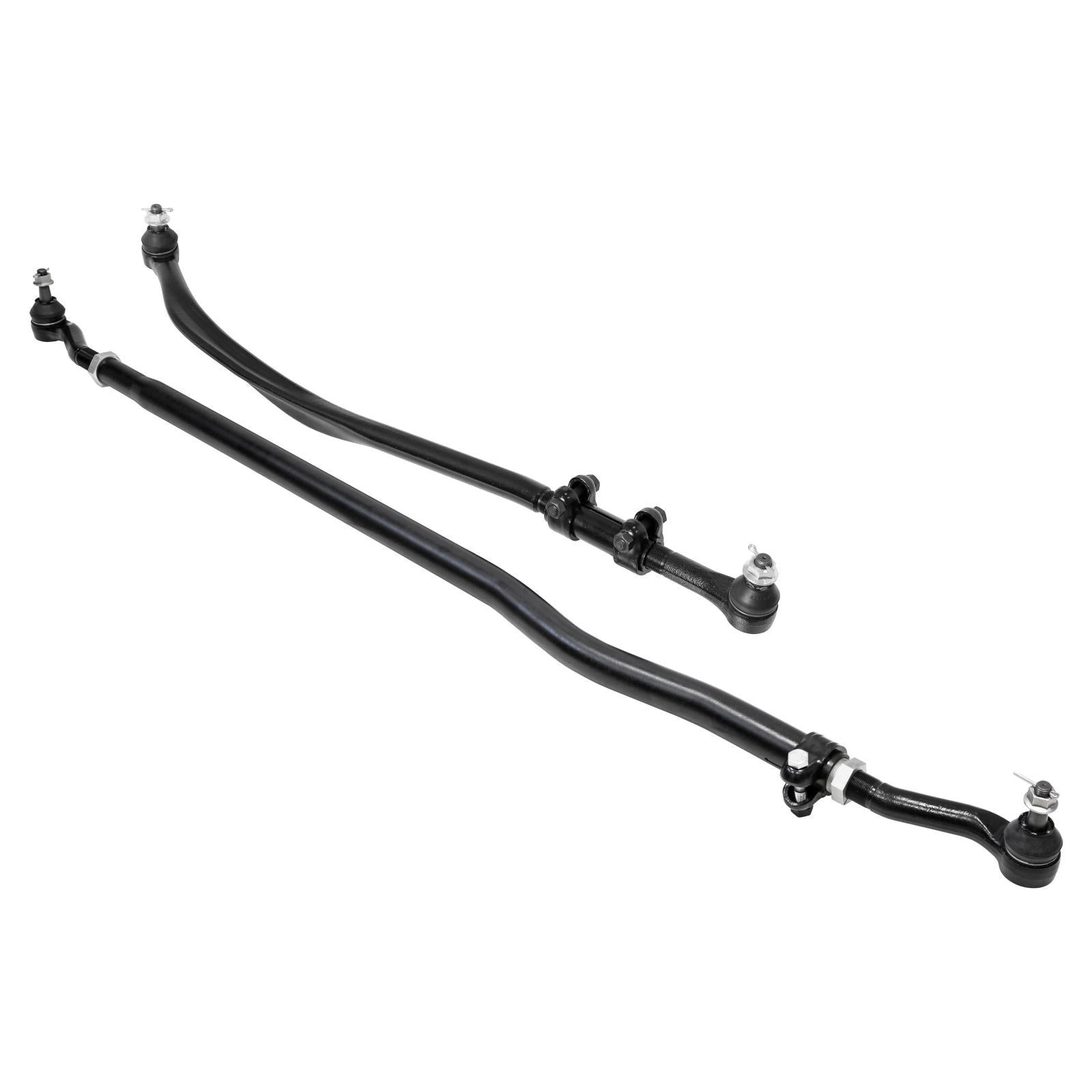 RockJock 4x4 CurrectLync Wrangler JK High Steer Kit For Ram Assist. Incl. Knuckles Drag Link Tie Rod Jeep JL/JT Trac Bar Trac Bar Reloc/Ram Mount Tie Rod Clamp - RJ-430000-101