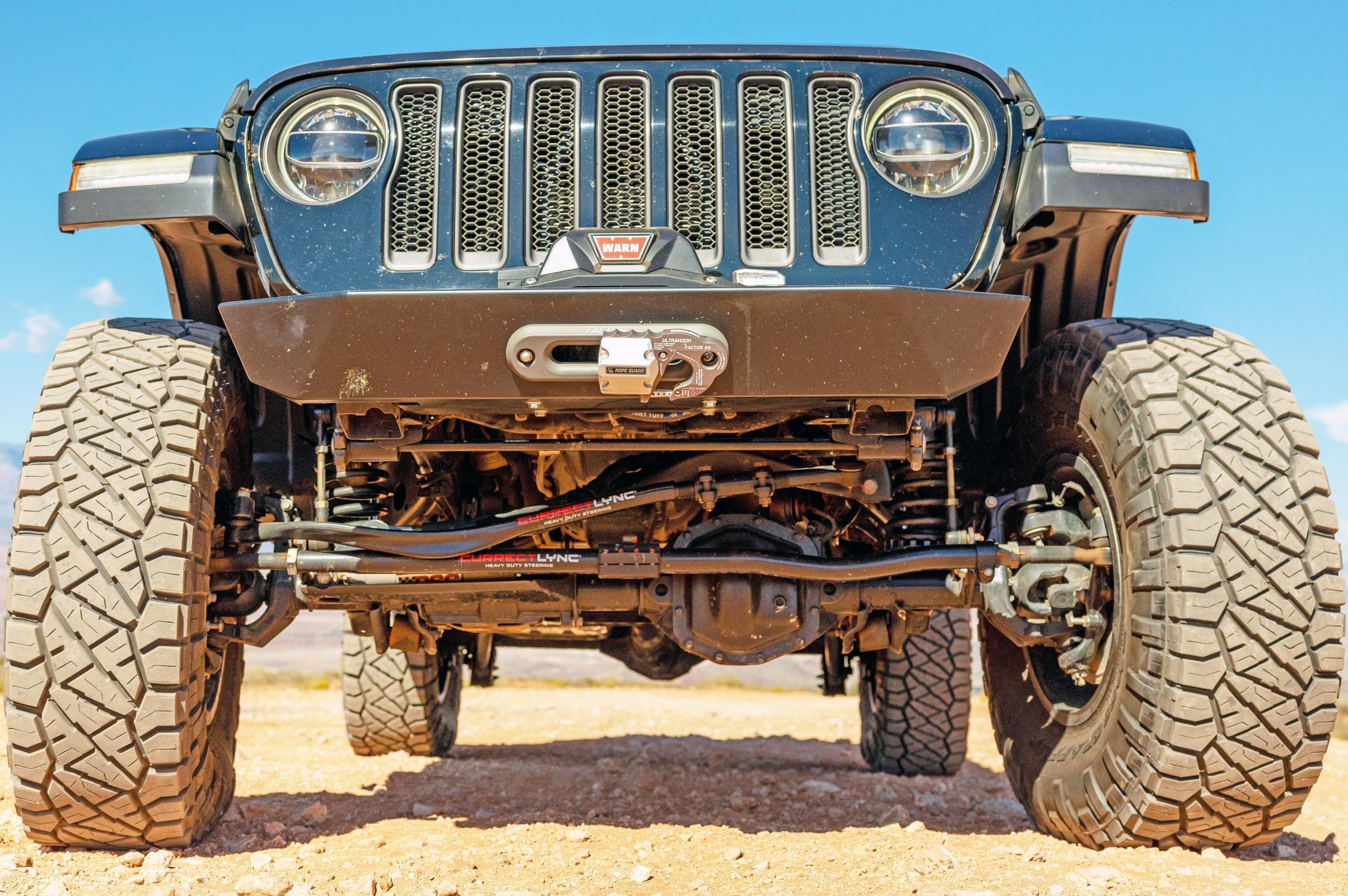 RockJock 4x4 Currectlync JL/JT High Steer Kit for Ram Assist Incl Knuckles Drag Link Tie Rod Trac Bar Reloc/Ram Mount Axle Bracket Ram Assist Tie Rod Clamp - RJ-440000-101