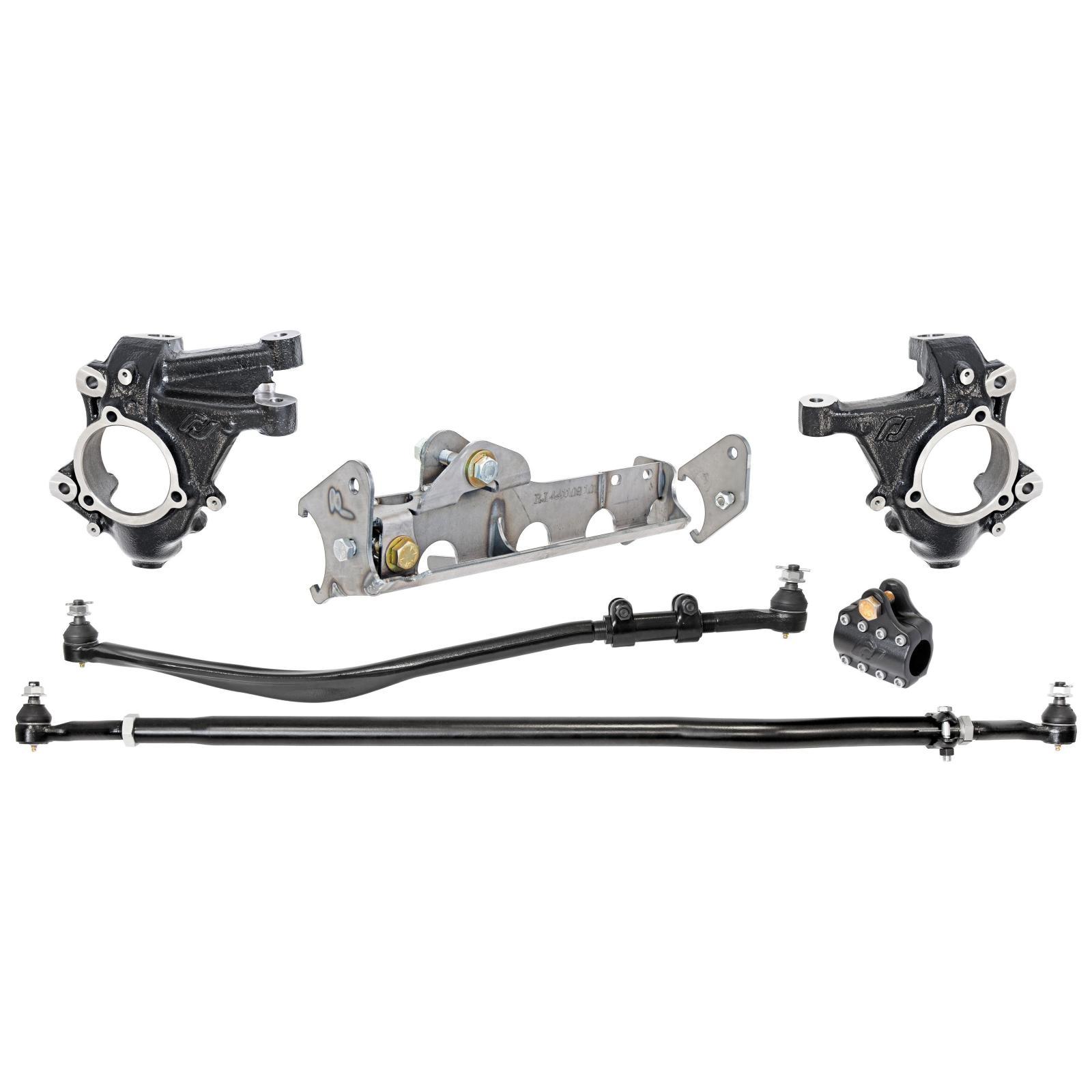 RockJock 4x4 CurrectLync Jeep JL/JT High Steer Kit For Ram Assist And Non-Rubicon Axle. Incl. Knuckles Drag Link Tie Rod Trac Bar Reloc/Ram Mount Axle Bracket Ram Assist Tie Rod Clamp - RJ-440000-103