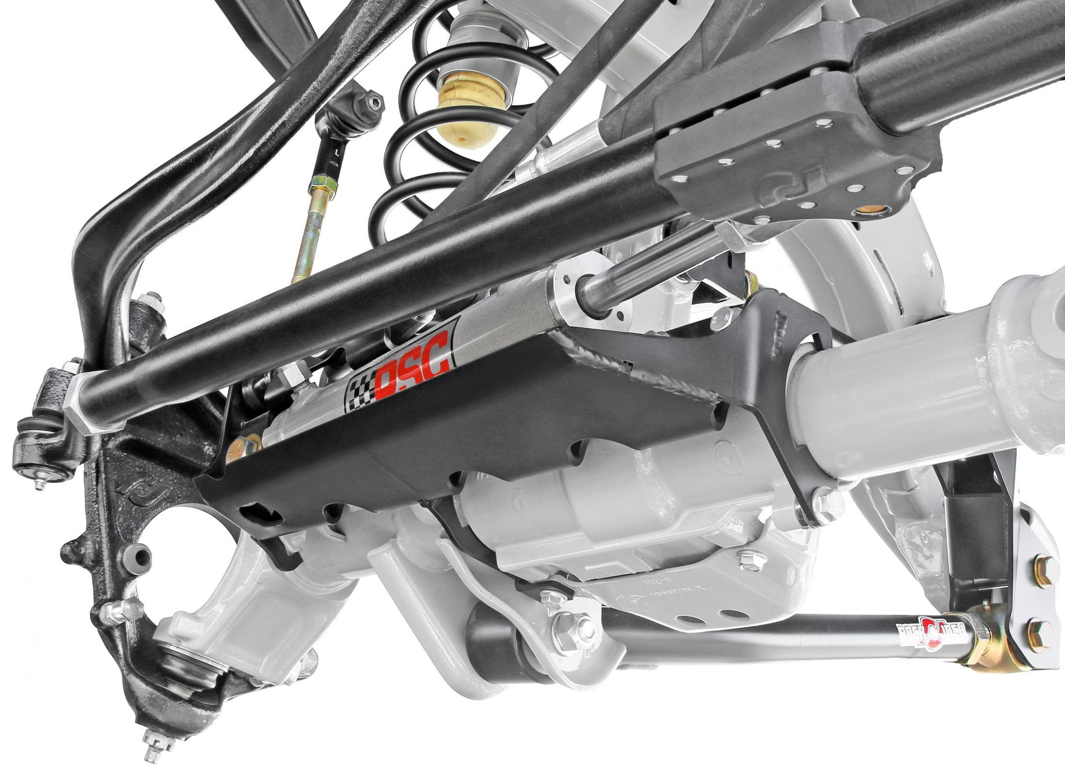 RockJock 4x4 Currectlync JL/JT High Steer Front Trac Bar Relocation and Ram Assist Steering Mount Axle Bracket - RJ-441109-103
