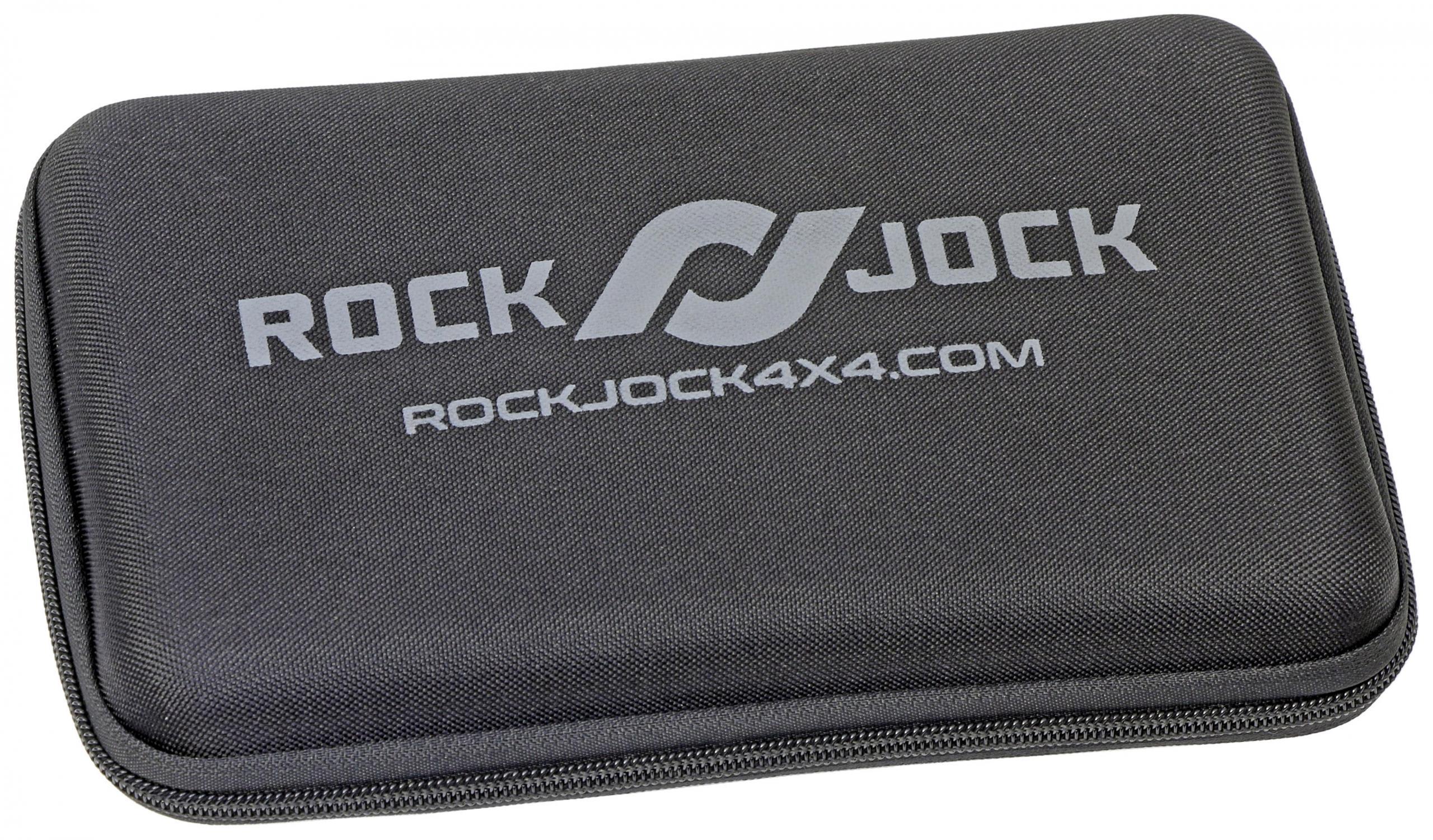 RockJock 4x4 Elite Analog Tire Deflator 3 Inch Stainless Steel Liquid Filled Gauge Rubber Cover Zipper Case - RJ-560200-101