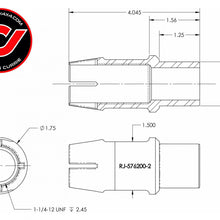 RockJock 4x4 RockNut Kit (Nut and Bung) 1 1/4 Inch LH Thread - RJ-576200-102