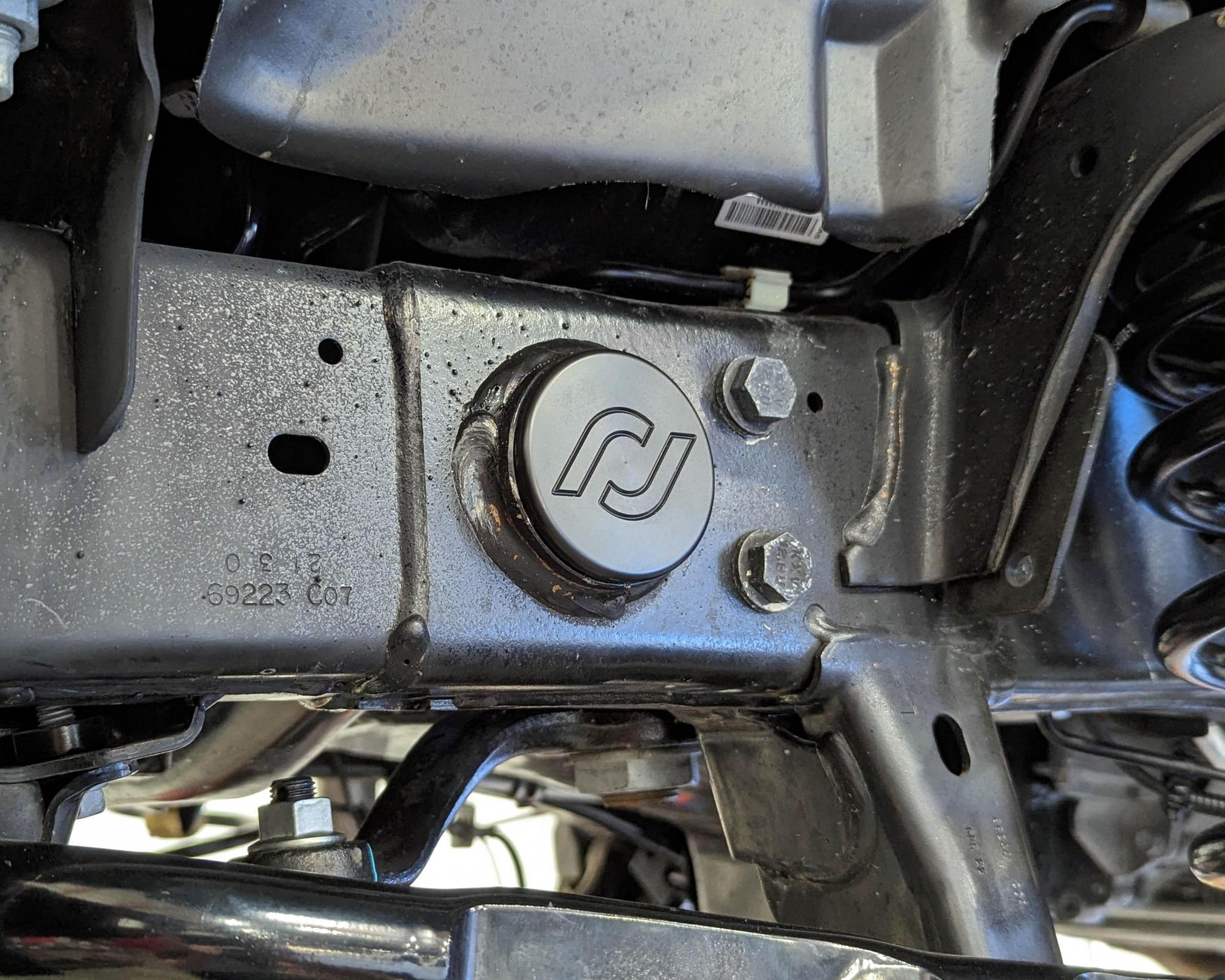 RockJock 4x4 Frame Tube Plugs for JL/JT Frame Front CNC Machined Black Delrin - RJ-600000-101