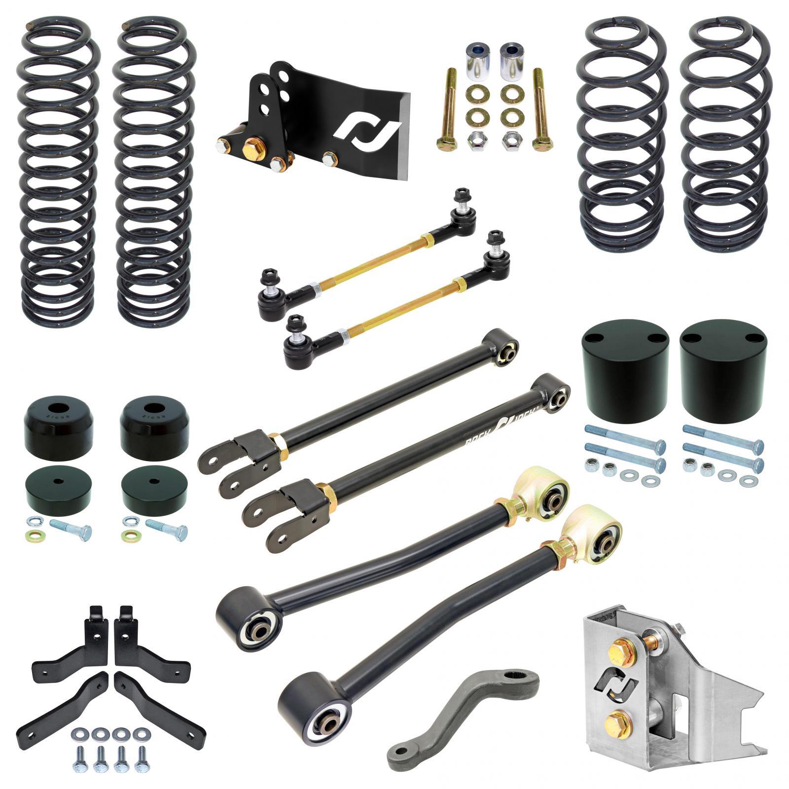 RockJock 4x4 Sport Edition Johnny Joint Suspension System for JK Wrangler (2-door) 4 Inch lift RockJock 4X4 - RJ-JK2DR0-101