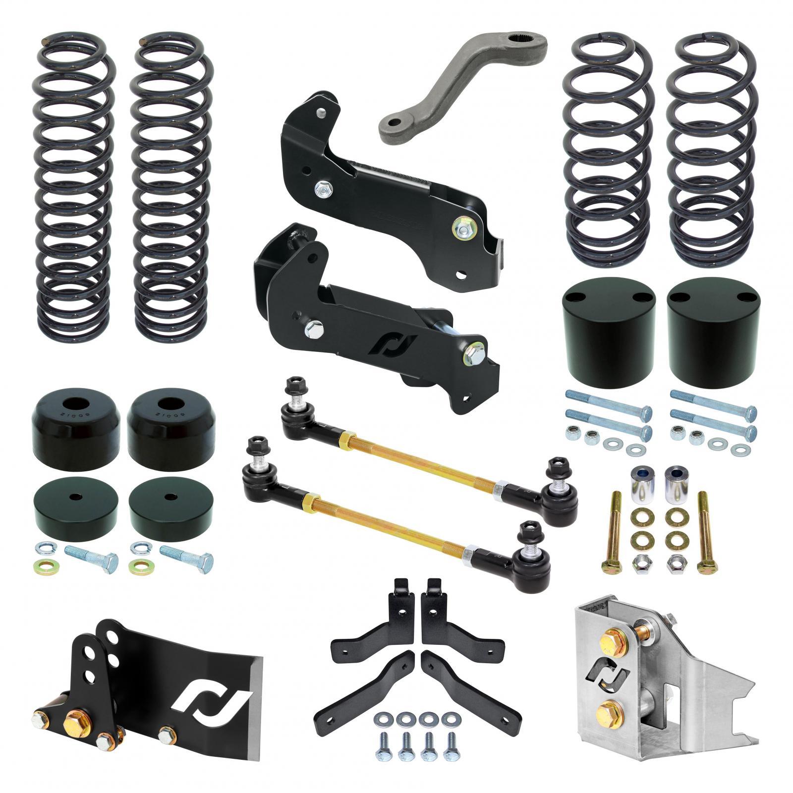 RockJock 4x4 Driver Lift Kit for JK Wrangler (2-door) 4 Inch lift RockJock 4X4 - RJ-JK2DR0-103