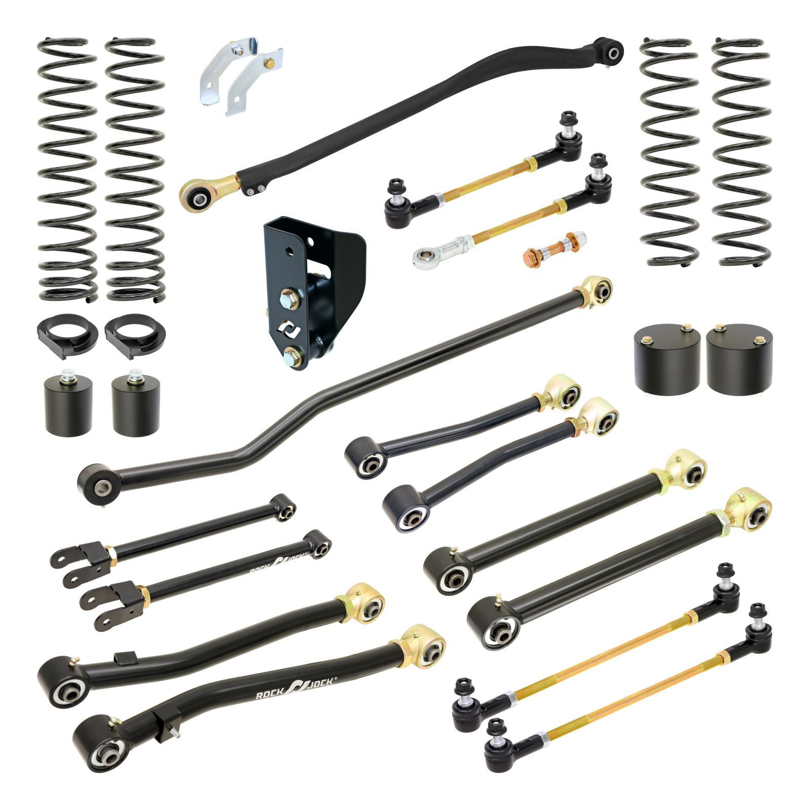 RockJock 4x4 Pro Edition Johnny Joint Suspension System for JL Wrangler w/ Gas V-6 3.5 Inch lift RockJock 4X4 - RJ-JLG001-101