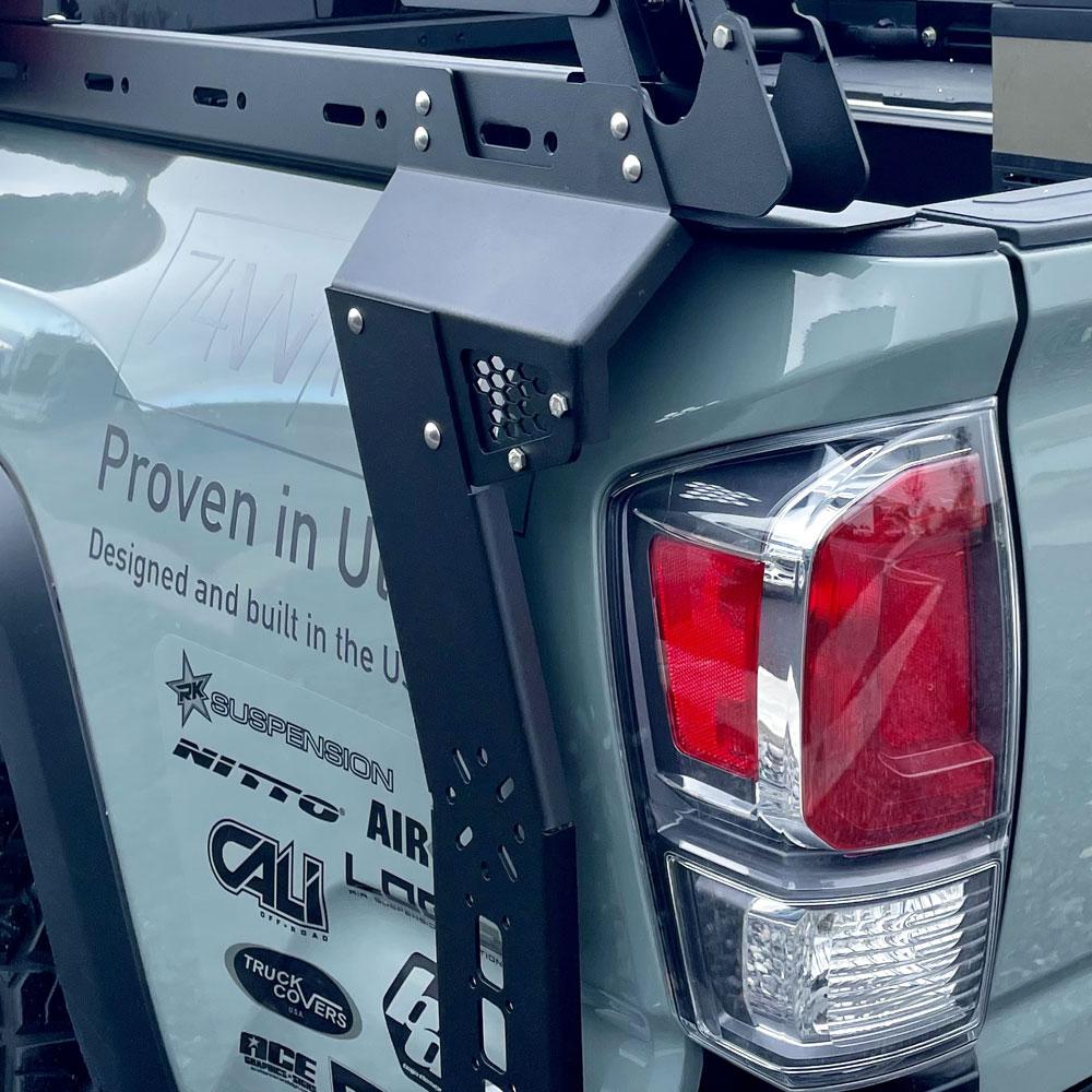 Rock Slide Engineering 2015-2022 Tacoma Bed Rack Rear Quarter Side Rails (2015-2022 Tacoma) - RK-103-TAC3