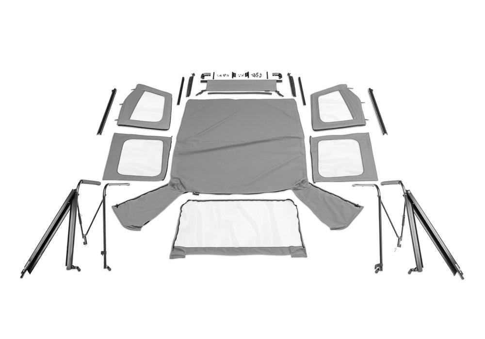 Rampage Complete Top Frame &Amp; Hardware For Soft Upper Doors (1987-1995 Wrangler) - 68211