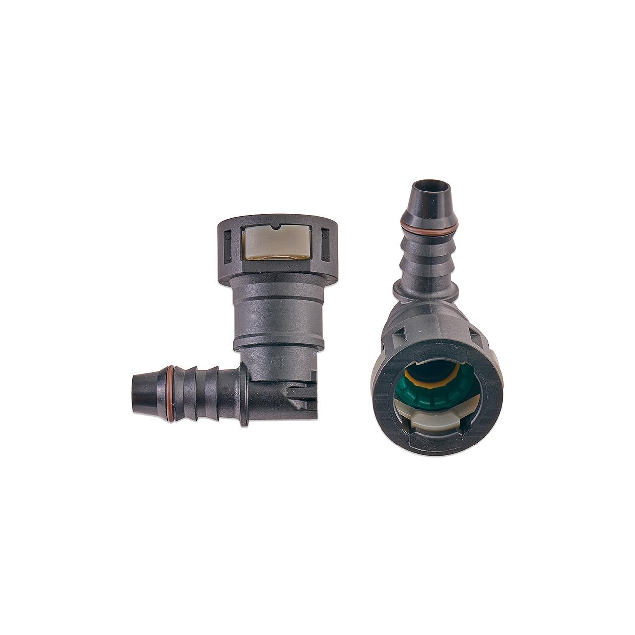 IAG Performance Iag 1/2" Sae Quick Connect Female To 11Mm Hose Barb Right Angled - RPL-FIT-05830