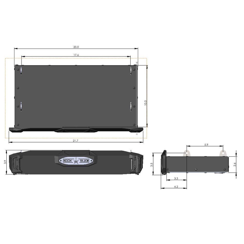 Rock Slide Engineering R-STEP 16 Inch Wide Step with Universal Brackets To Mount On Flat Surface - RS-1600