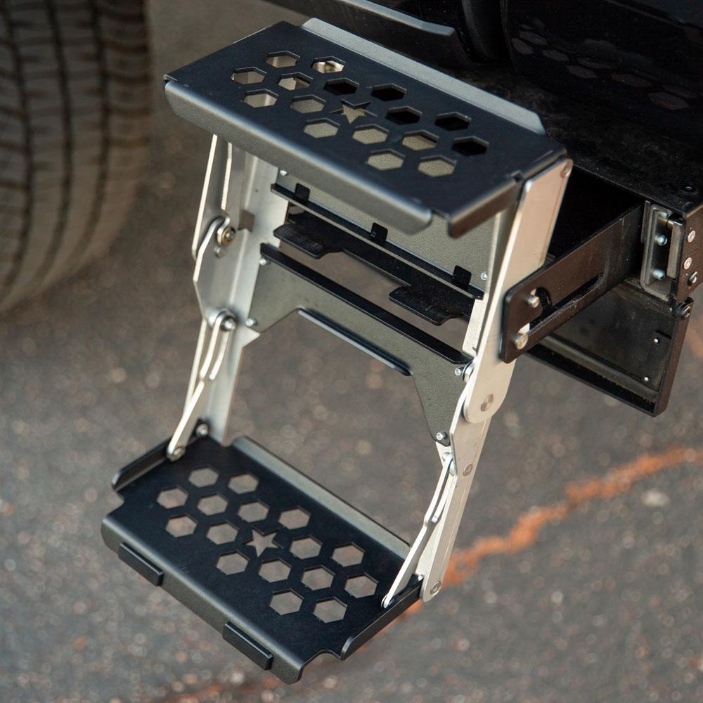 Rock Slide Engineering R-STEP 9 Inch Wide For 2017-2022 Ford Super Duty Bed Step Attachment Brackets Drivers Side Behind Rear Tire (2017-2022 F-250 Super Duty, F-350 Super Duty) - RS-910
