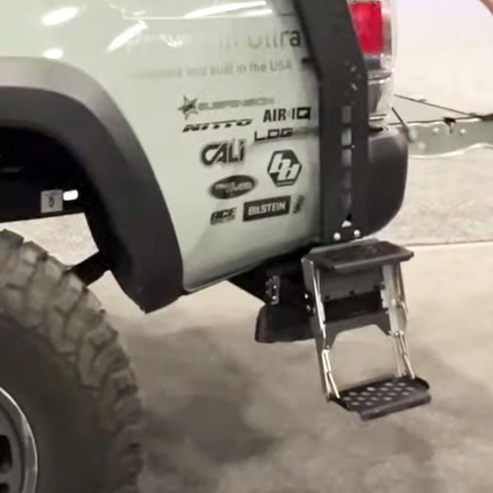 Rock Slide Engineering R-STEP 9 Inch Wide For 2016-2023 Toyota Tacoma Bed Step Attachment Brackets Behind Passenger Rear Tire (2016-2023 Tacoma) - RS-970