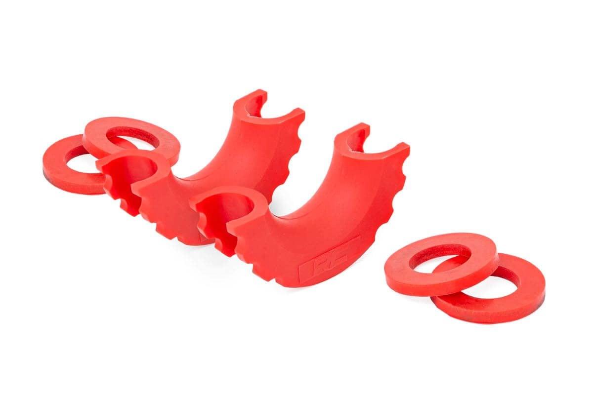 Rough Country D-Ring Isolators (Red, Pair) - RS102