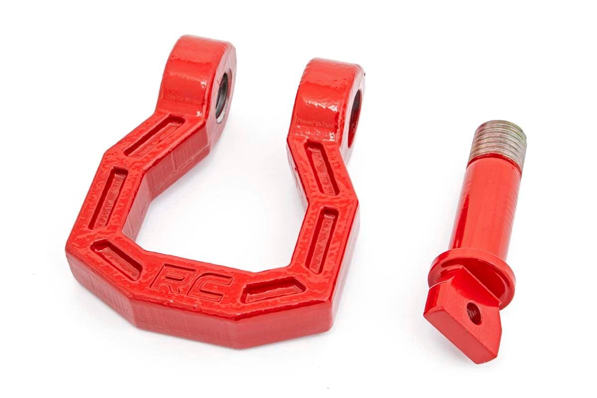Rough Country Forged D-Ring Set (Red, Pair) - RS119