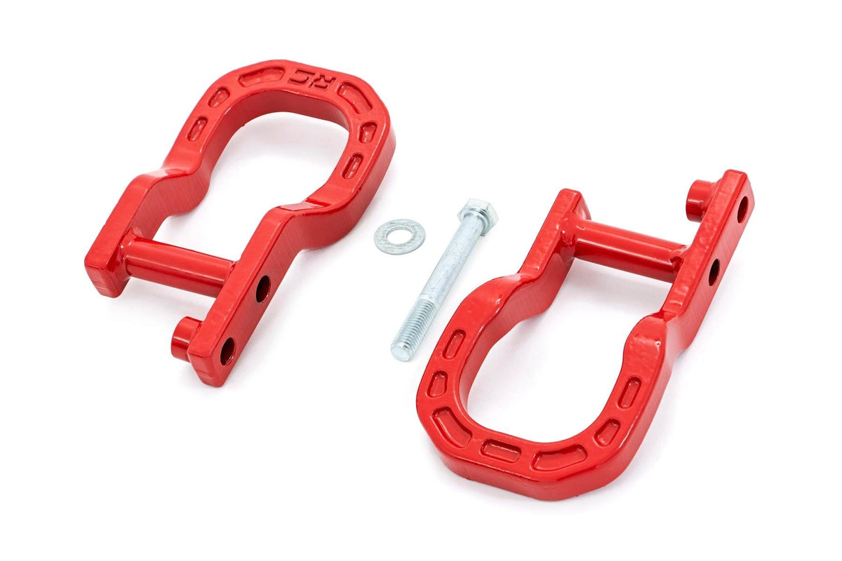 Rough Country Forged Tow Hooks (14-18 Chevy 1500; Red) - RS134