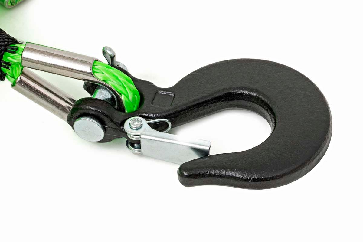 Rough Country Green 1/4in Synthetic Winch Rope, UTV, ATV - RS142