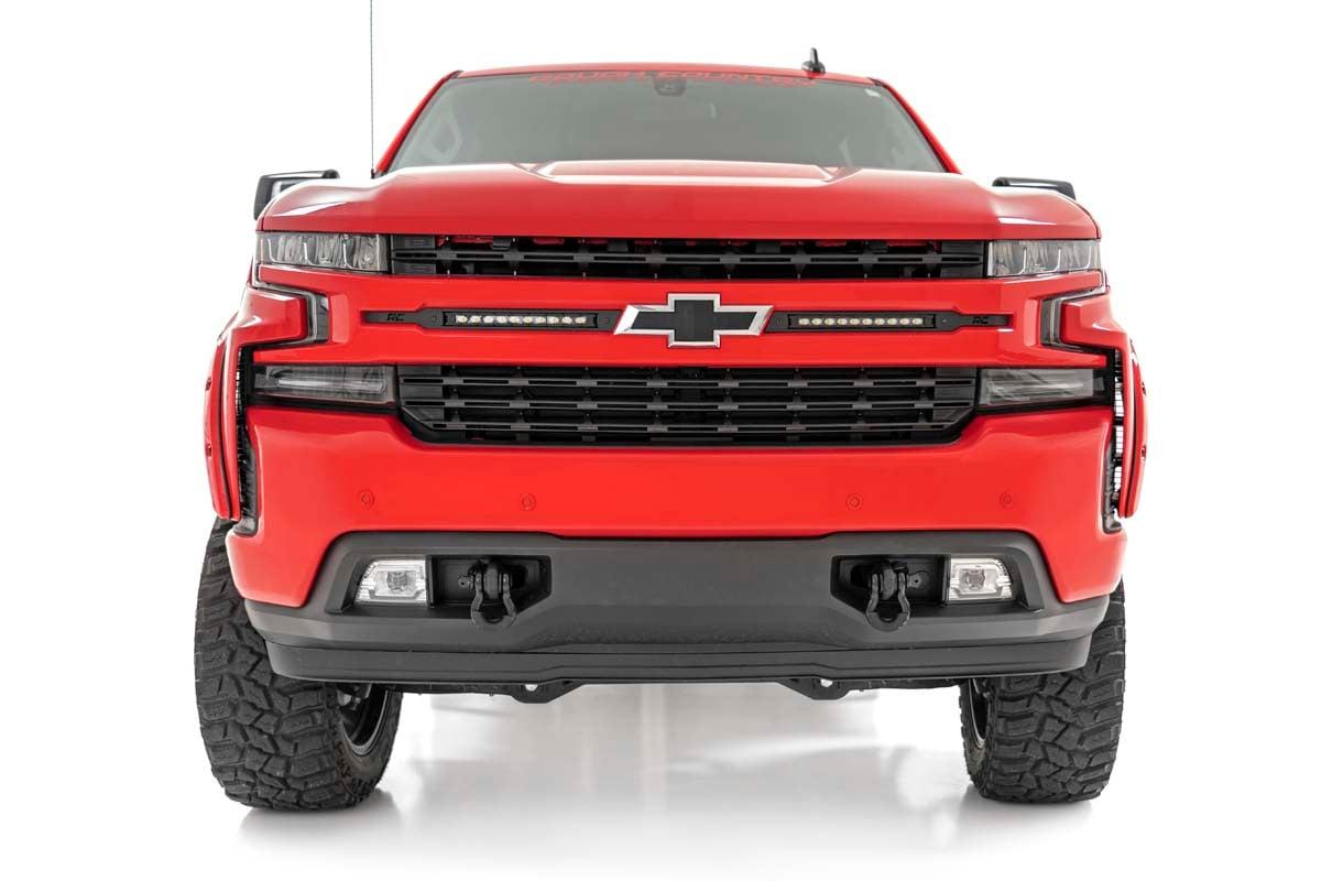 Rough Country Chevy Tow Hook to Shackle Conversion Kit w/ Standard D-Rings & Rubber Isolators (19-20 Silverado 1500) (2019-2020 Silverado 1500) - RS155
