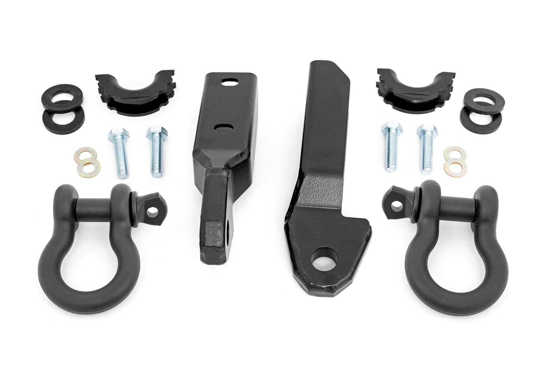 Rough Country GM Tow Hook to Shackle Conversion Kit w/ D-Ring and Rubber Isolators (88-98 C1500; K1500) - RS164
