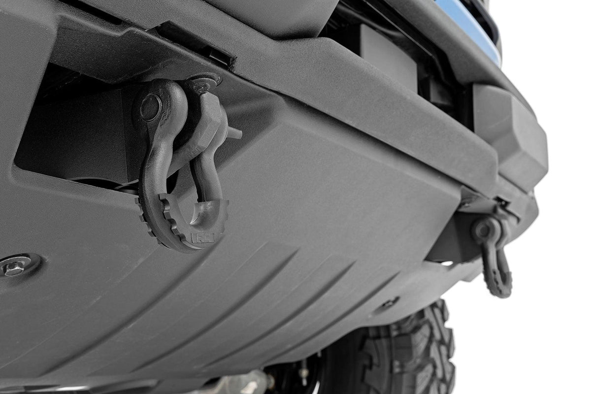 Rough Country RS172 Tow Hook Brackets with Standard D-Ring & Rubber Isolators (2021+ Ford Bronco 4WD)