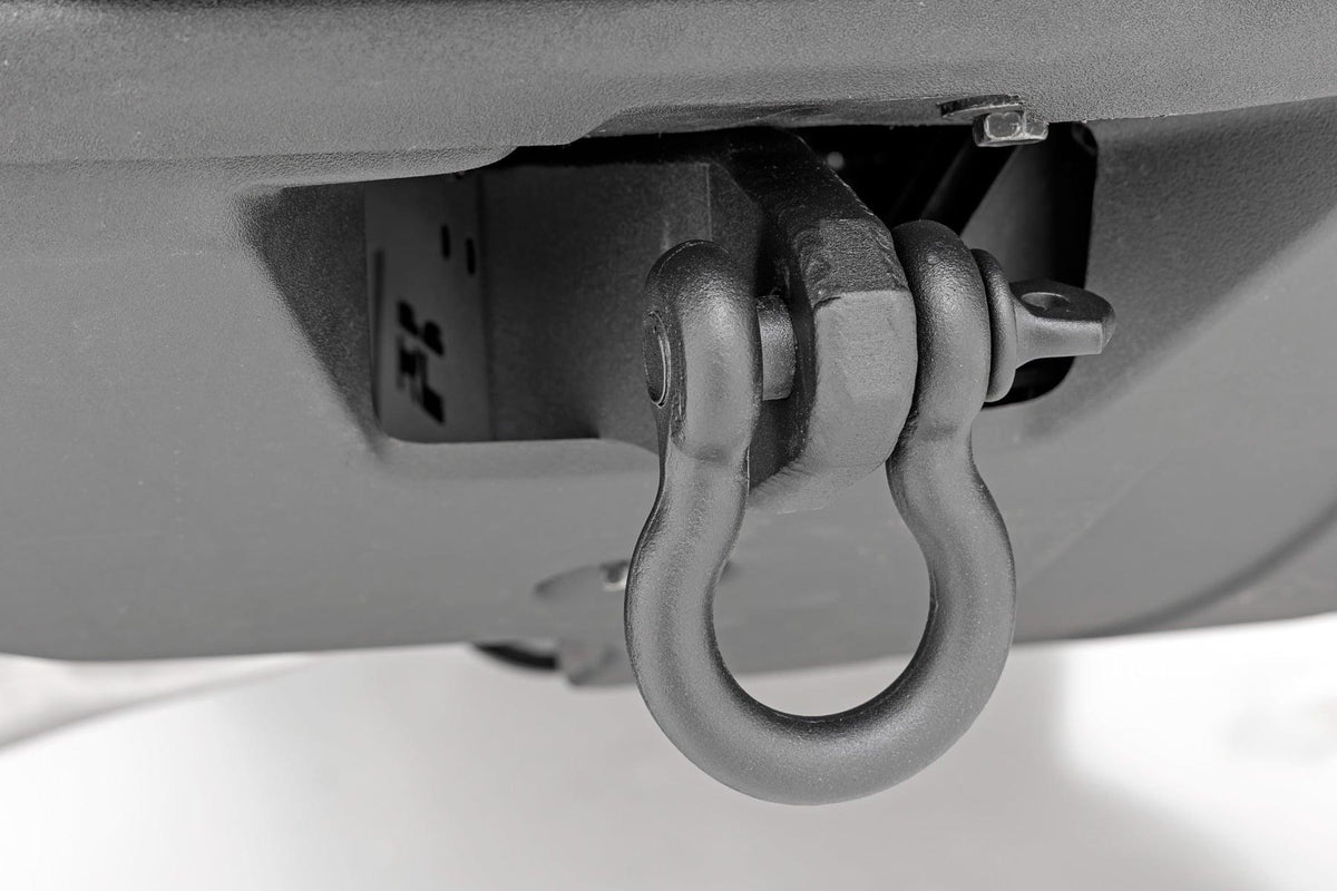 Rough Country RS172 Tow Hook Brackets with Standard D-Ring & Rubber Isolators (2021+ Ford Bronco 4WD)