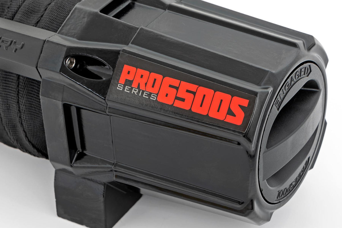 Rough Country 6500-LB Winch W/ Remote UTV Synthetic Rope - RS6500SA