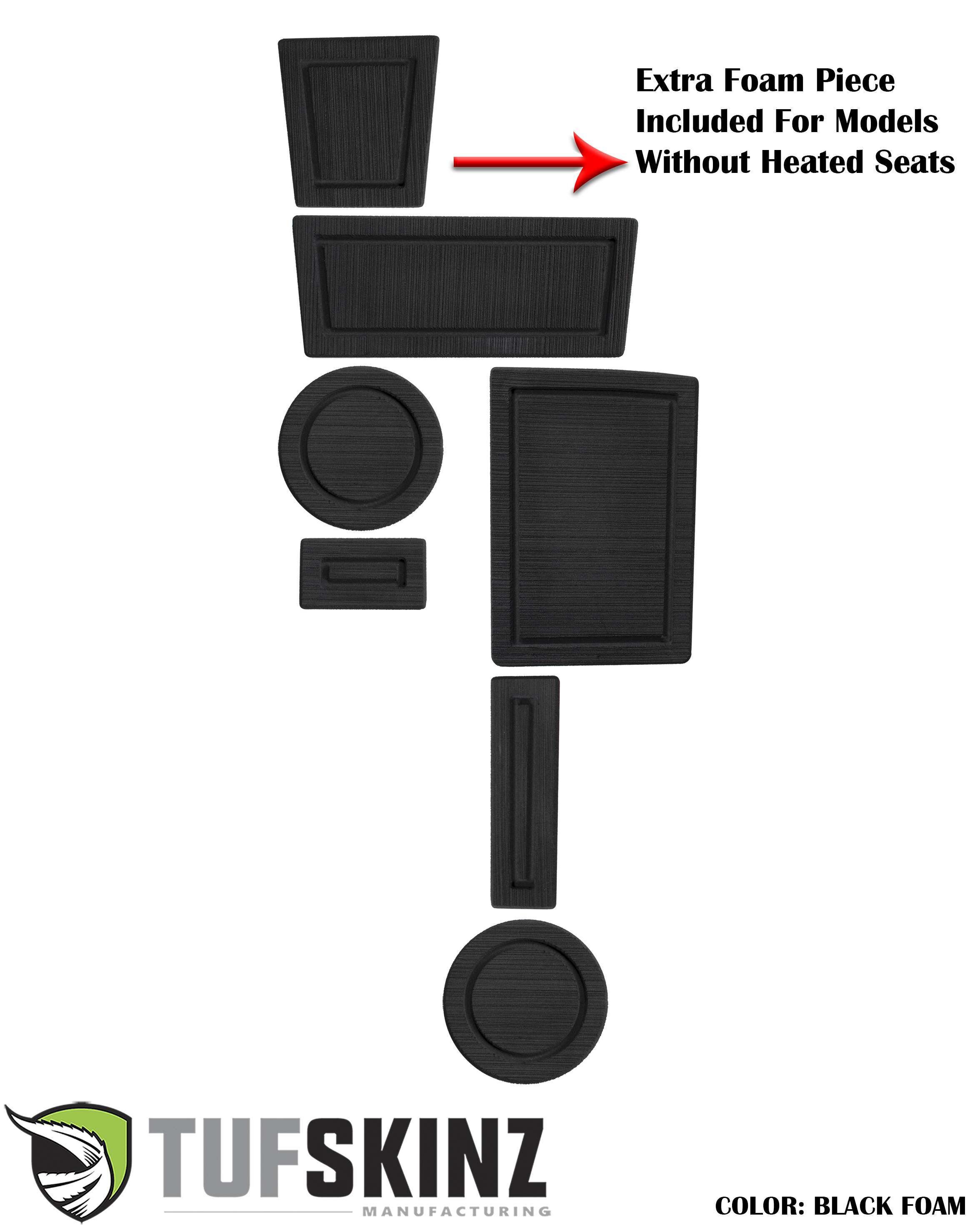 TUFSKINZ FOAM Cup Holder Inserts(2WD) Inserts (2010-2024 4Runner) - RUN001-FBK-X