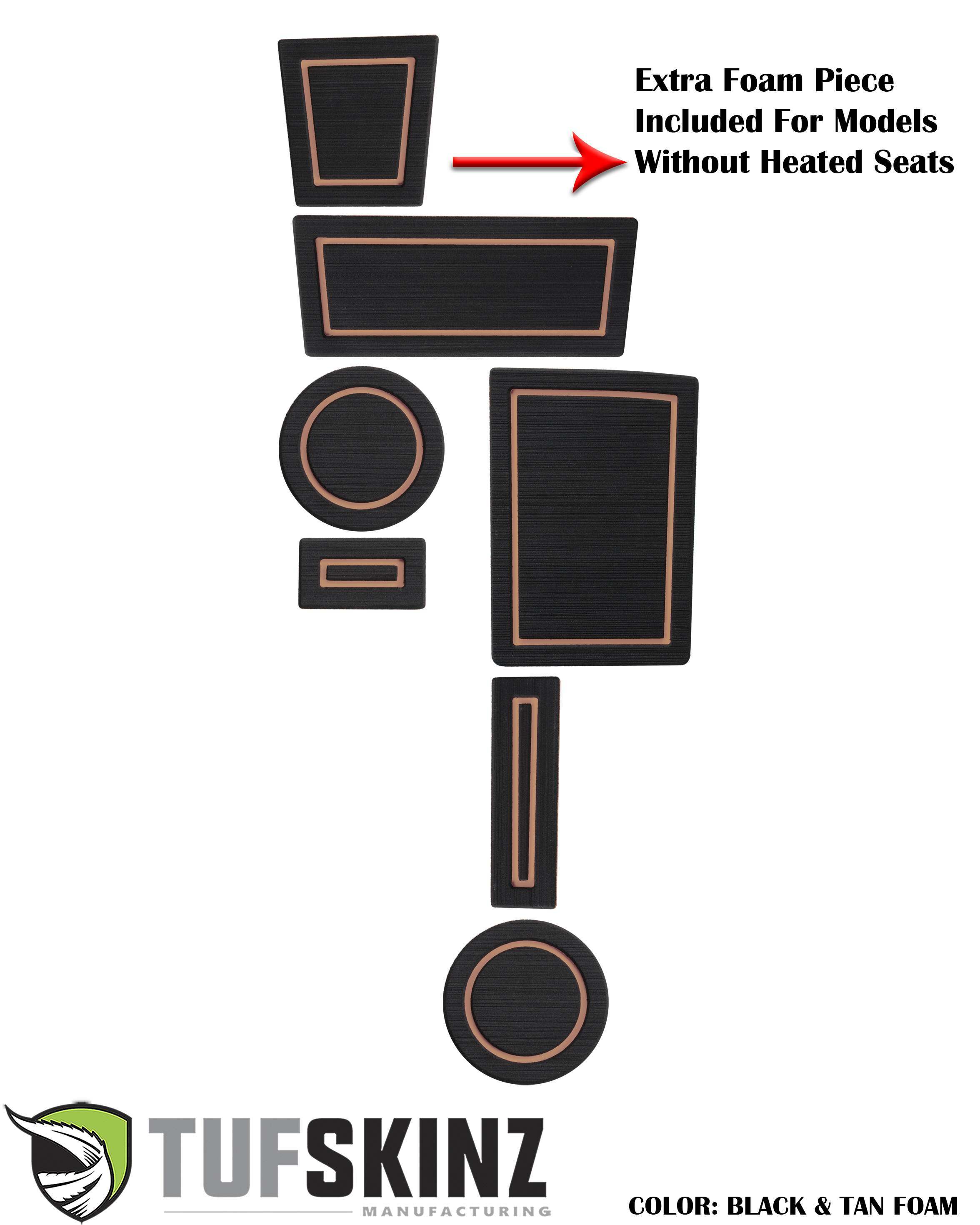 TUFSKINZ FOAM Cup Holder Inserts(2WD) Inserts (2010-2024 4Runner) - RUN001-FTN-X