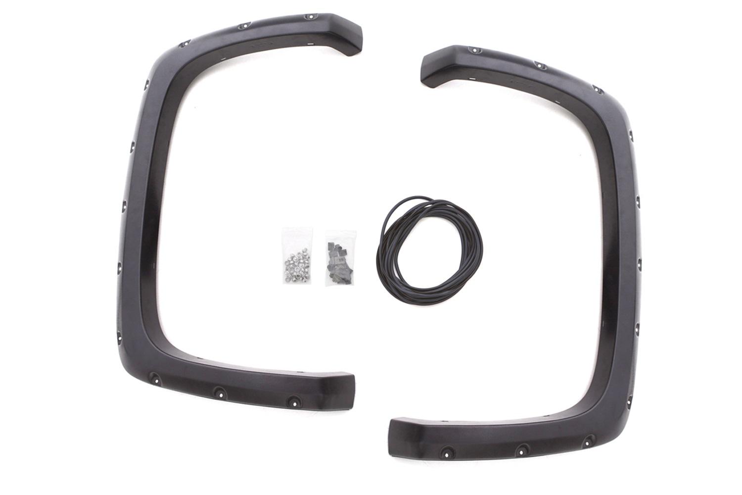 Lund Rivet Style Fender Flare Set - Rear, Textured, 2-Piece Set (2007-2013 GMC Sierra 1500) - RX109TB