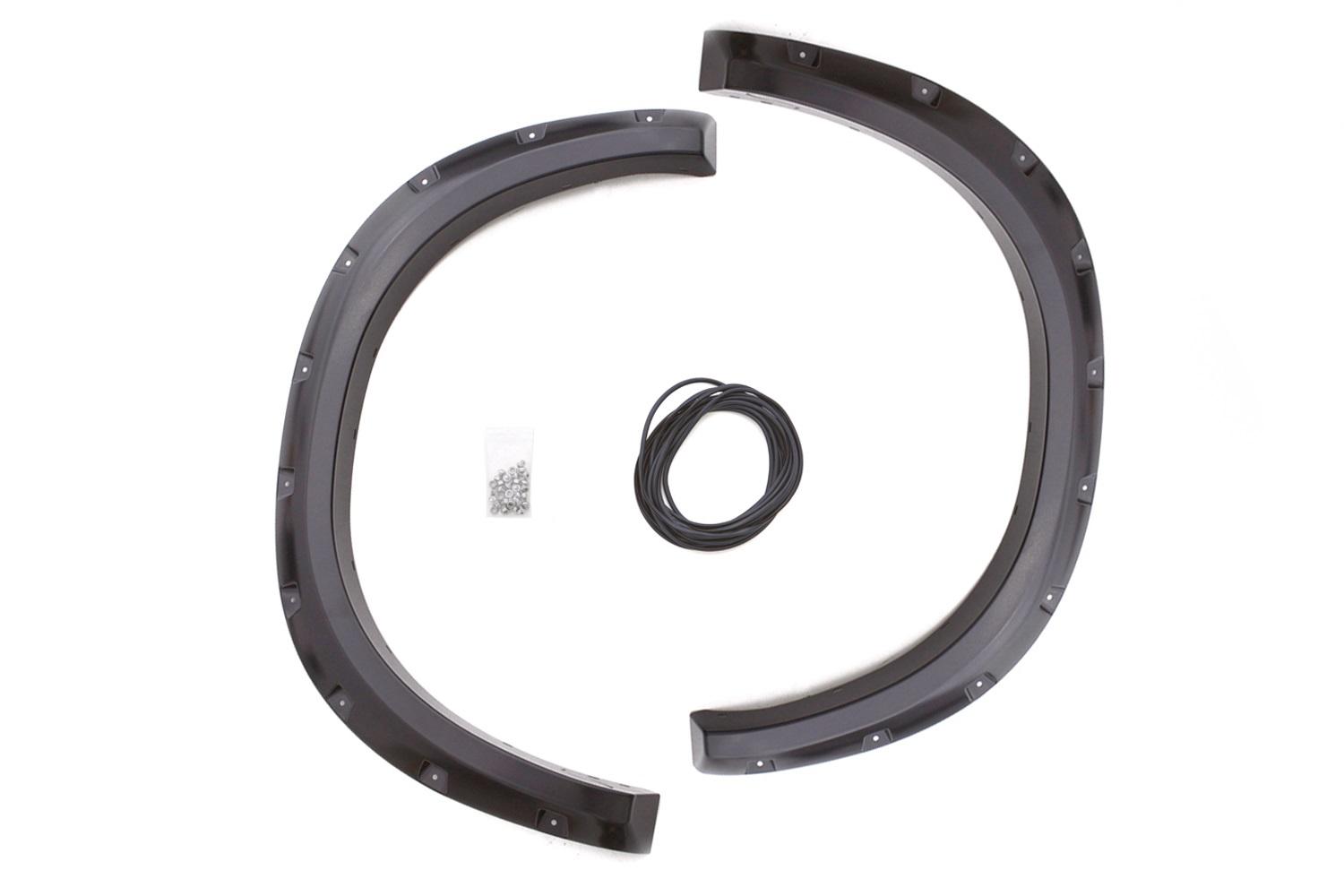 Lund Rivet Style Fender Flare Set - Rear, Textured, 2-Piece Set (2009-2024 Dodge Ram 1500, Ram 1500, Ram 1500 Classic, Ram 2500, Ram 3500) - RX204TB