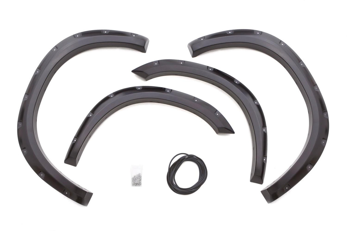 Lund Rivet Style Fender Flare Set - Front and Rear, Smooth, 4-Piece Set (2010-2018 Ram 2500, Ram 3500, 2500, 3500) - RX205S