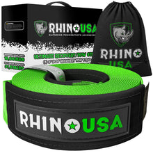 Rhino USA Rhino Usa Recovery Tow Strap 3Inx30Ft (Green) - RG-TS3X30-GRN