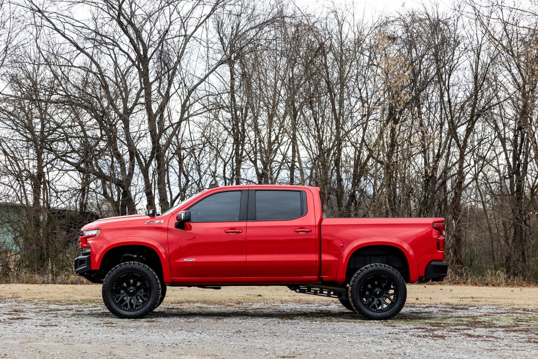 Rough Country Fender Flares Sport GAZ Summit White Chevy Silverado 1500 (19-26) (2019-2026 Silverado 1500, Silverado 1500 LTD) - S-C12210-GAZ