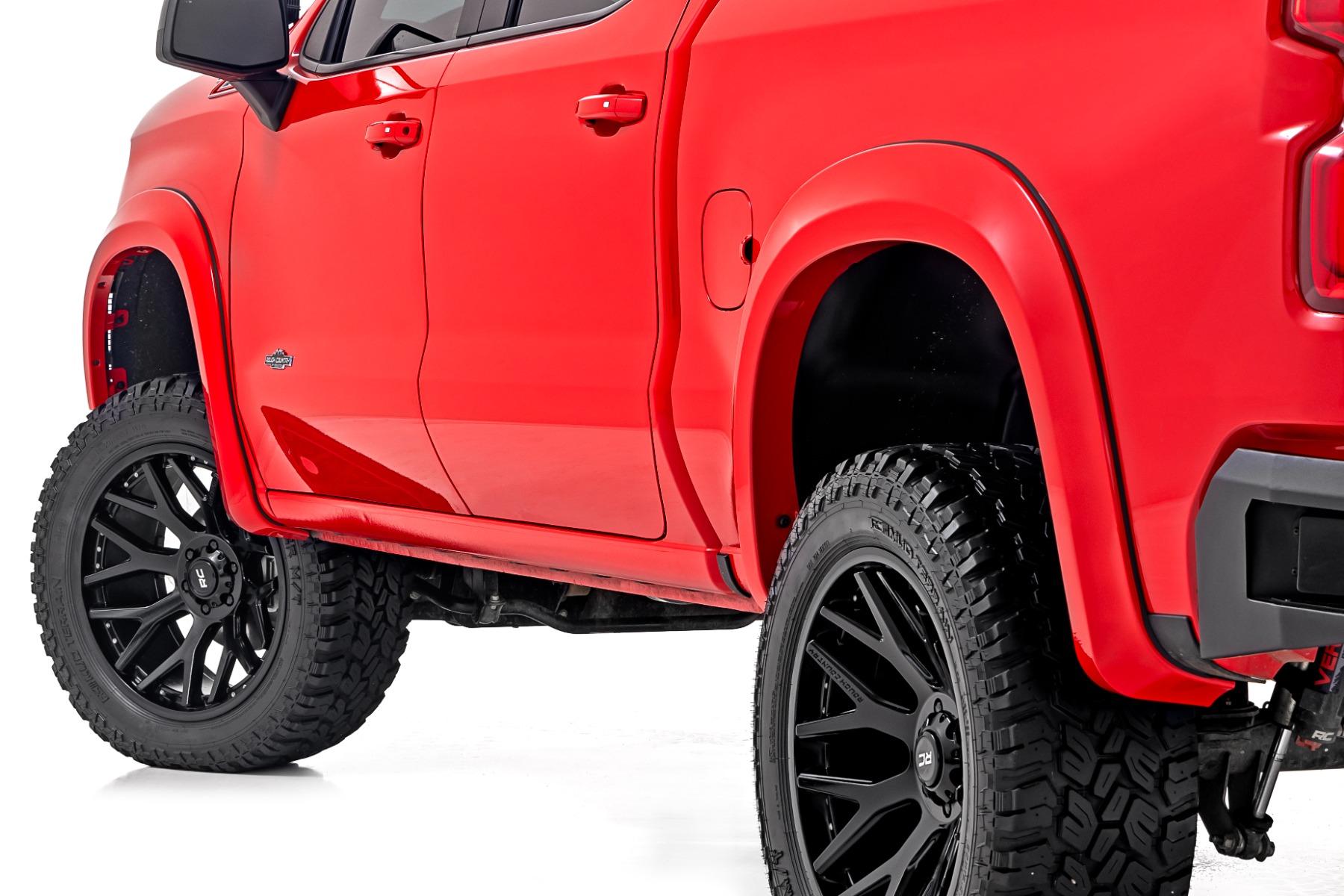 Rough Country Fender Flares Sport GLT Glacier Blue Chevy Silverado 1500 (19-26) (2019-2026 Silverado 1500, Silverado 1500 LTD) - S-C12210-GLT