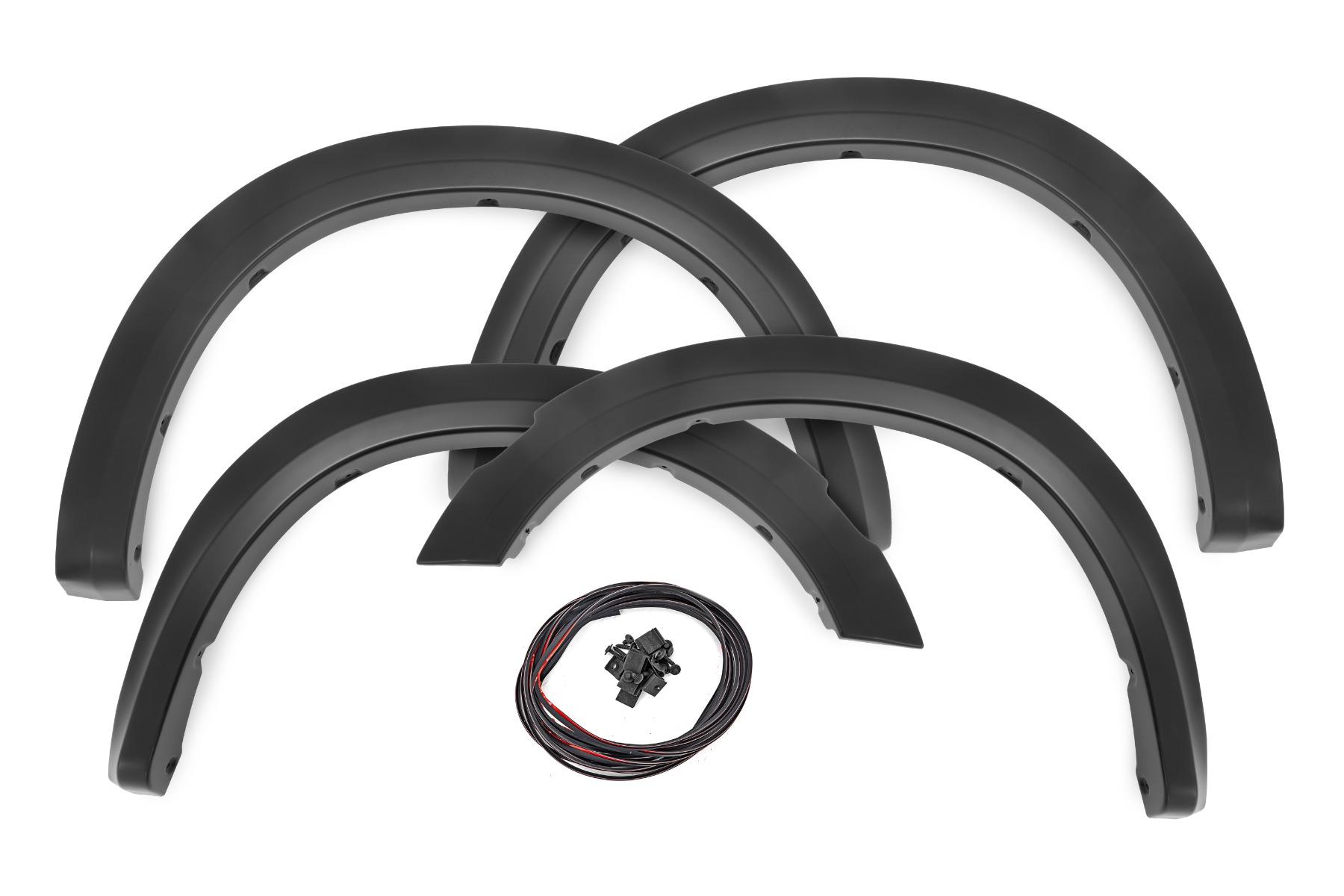 Rough Country Fender Flares Sport PS2 Bright Silver Metallic Ram 1500 2WD/4WD (2009-2018 & Classic) (2009-2024 Ram 1500, 1500, 1500 Classic) - S-D10911-PS2