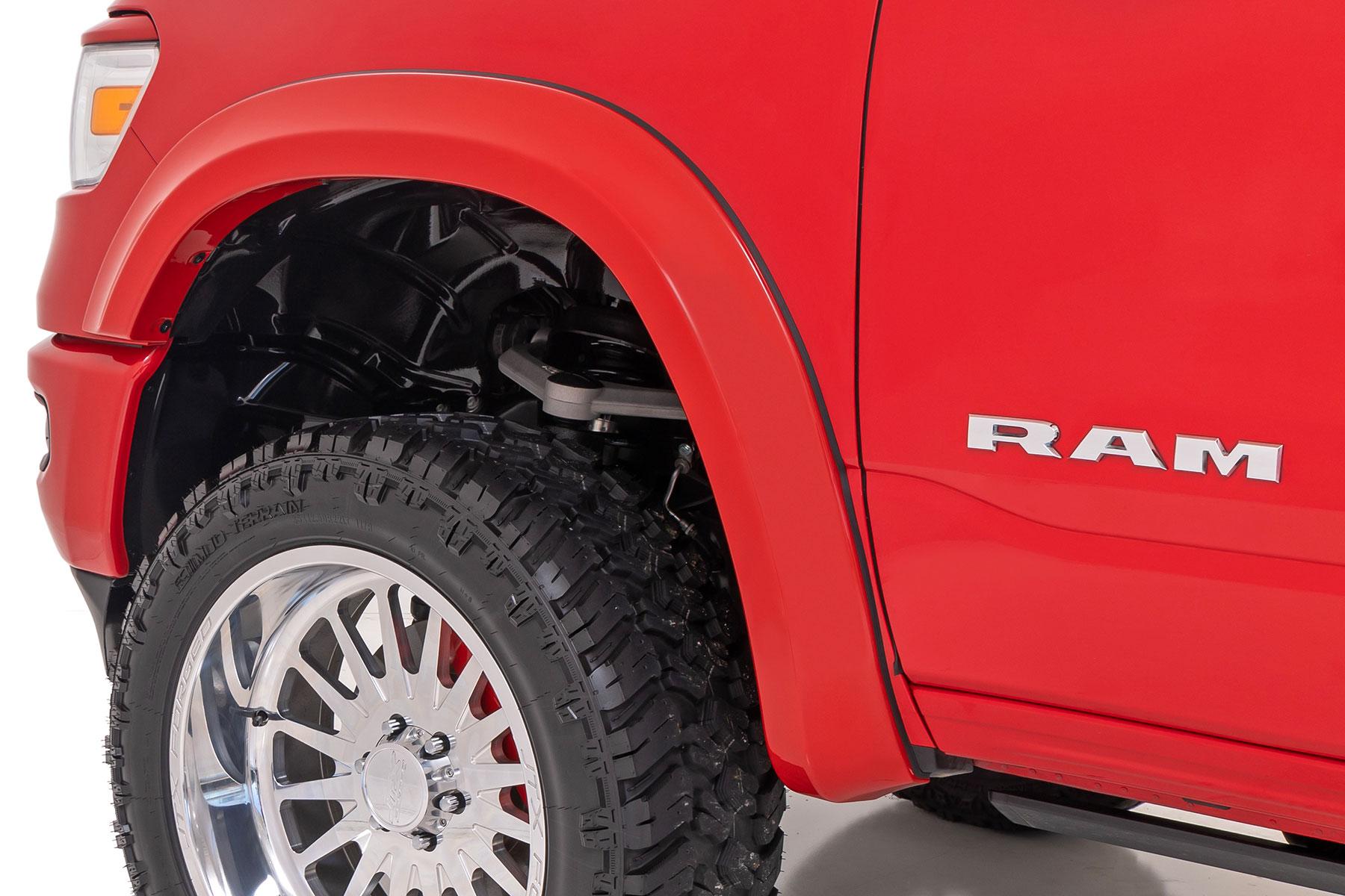 Rough Country Fender Flares Sport PAF Silver Ram 1500 2WD/4WD (2019-2024) (2019-2024 1500) - S-D10914-PAF