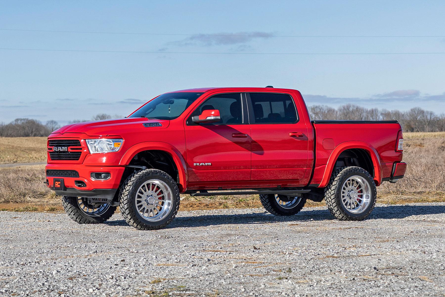 Rough Country Fender Flares Sport PAF Silver Ram 1500 2WD/4WD (2019-2024) (2019-2024 1500) - S-D10914-PAF