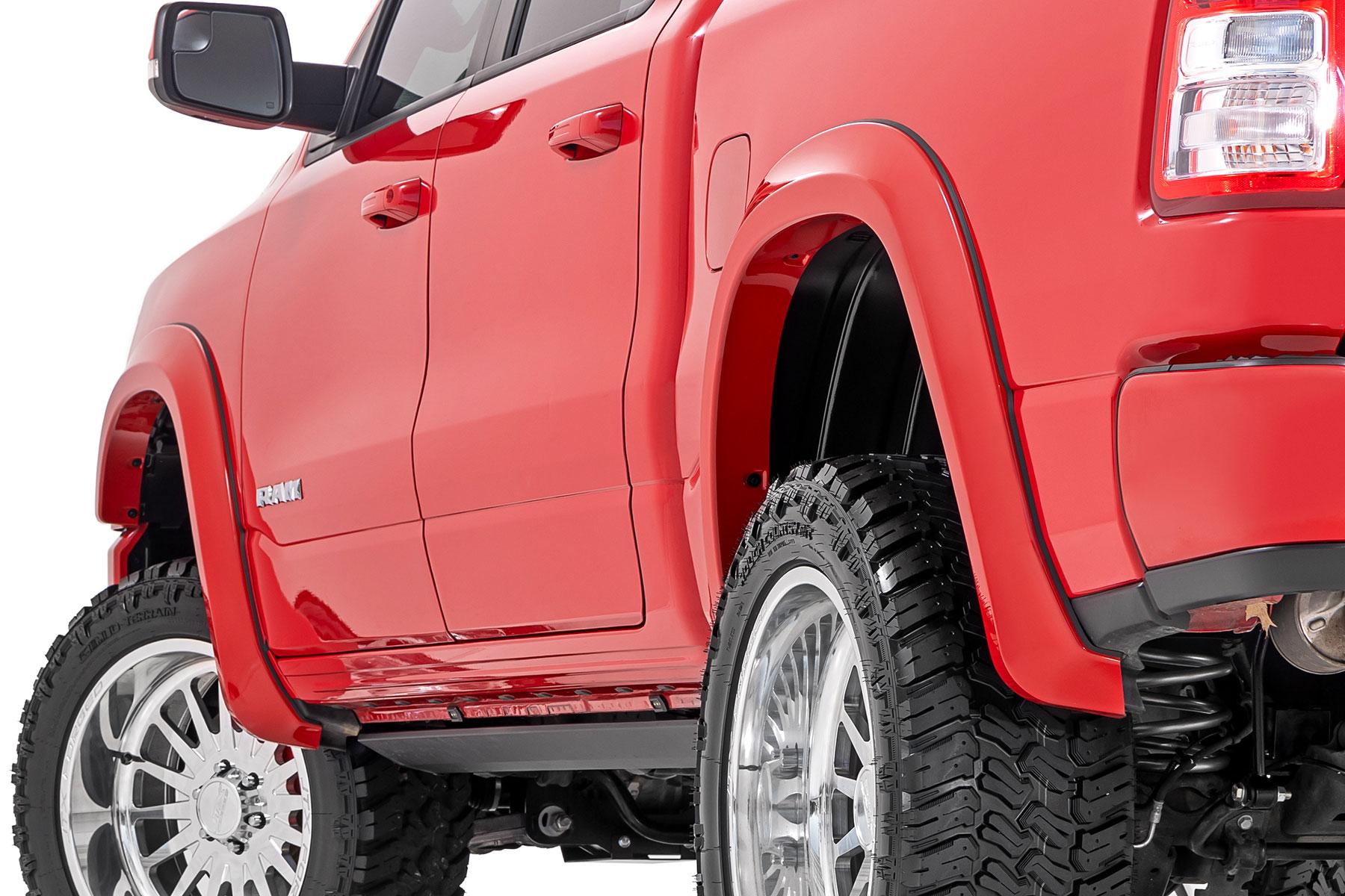 Rough Country Fender Flares Sport PFP Olive Green Ram 1500 2WD/4WD (2019-2024) (2019-2024 1500) - S-D10914-PFP