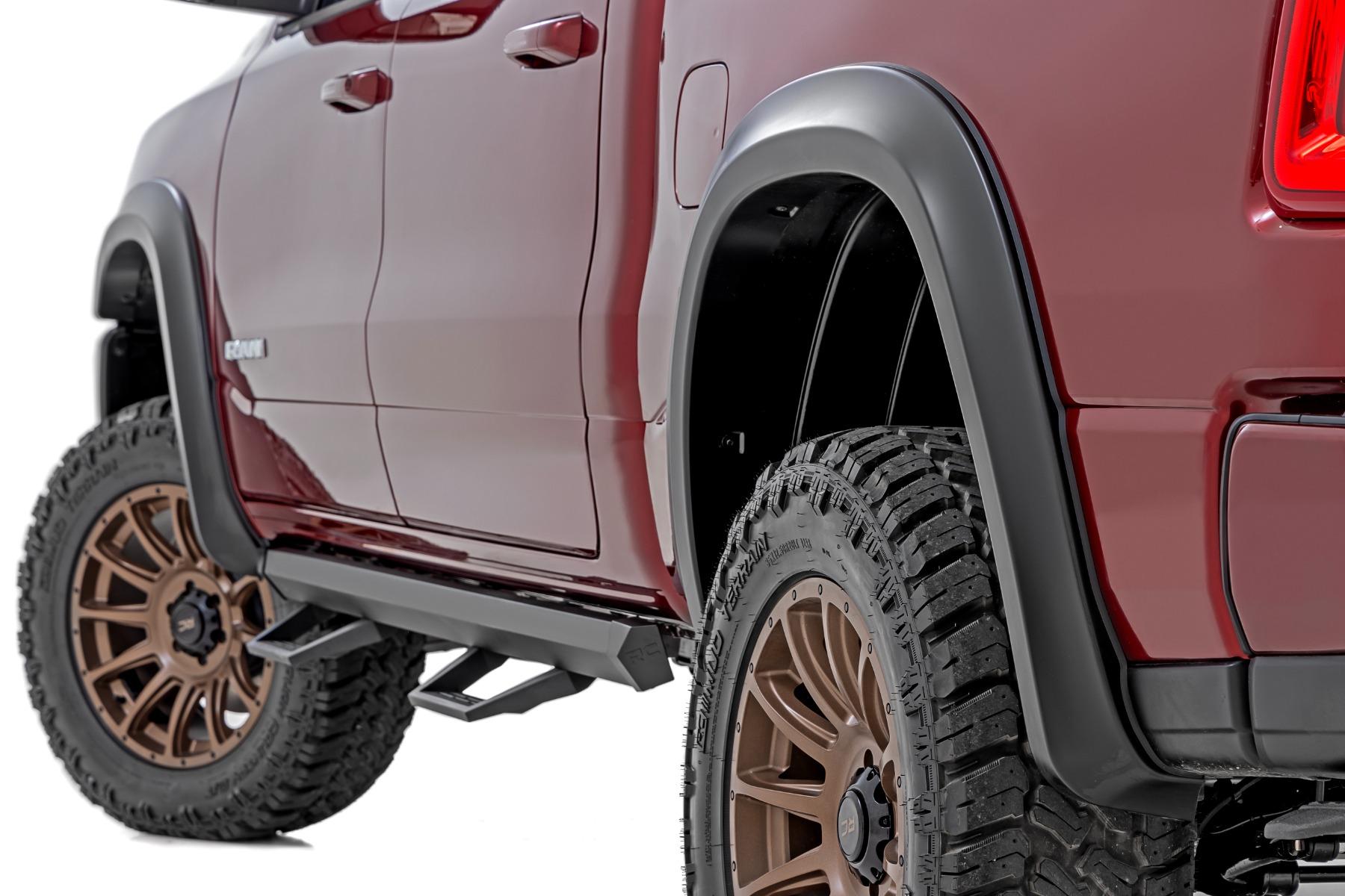 Rough Country Fender Flares Sport PR4 Flame Red Ram 1500 2WD/4WD (2025-2026) (2025-2026 1500) - S-D319205-PR4