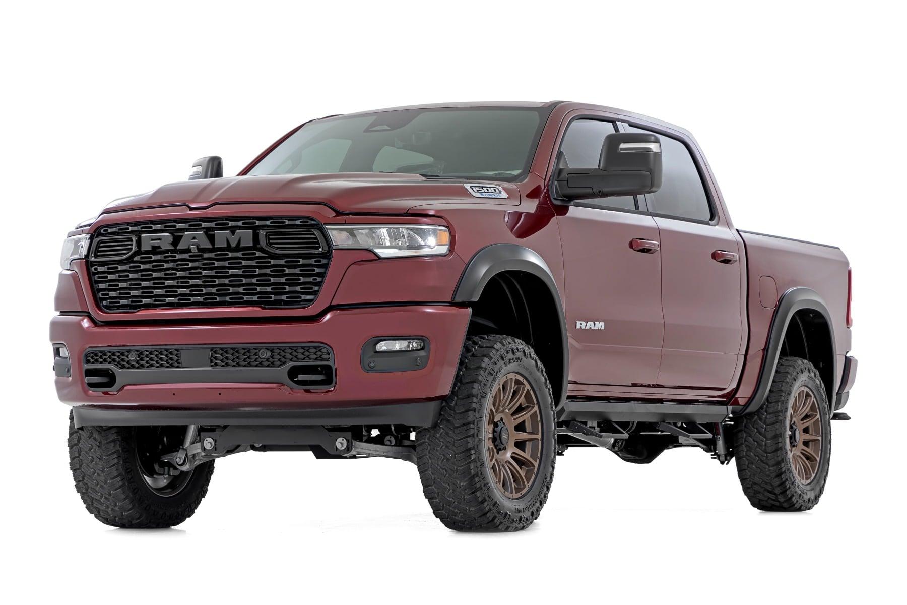 Rough Country Fender Flares Sport PR4 Flame Red Ram 1500 2WD/4WD (2025-2026) (2025-2026 1500) - S-D319205-PR4